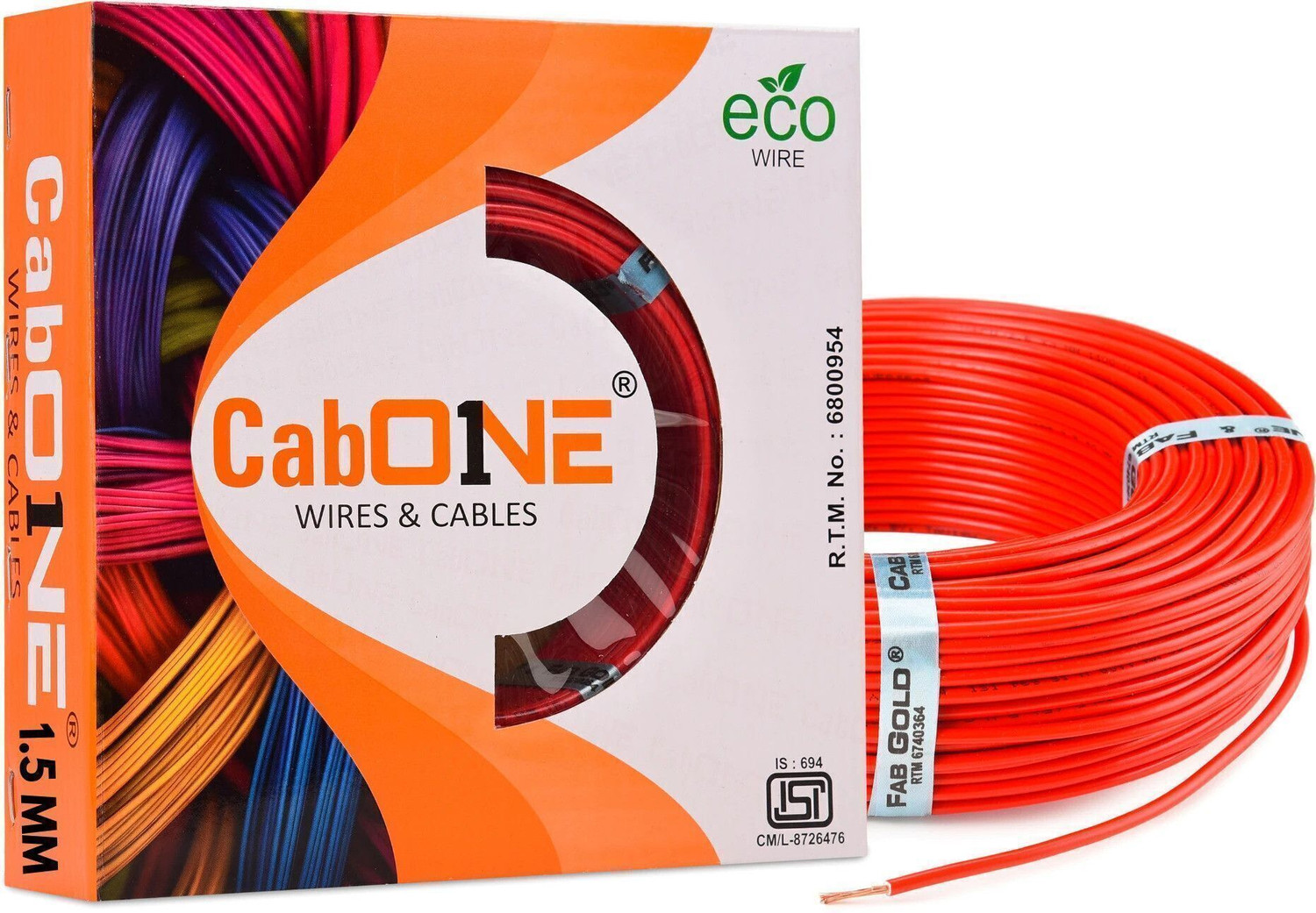 CabONE Lite 1.5 Sq mm 90m Single Core Wire Red - Image 6