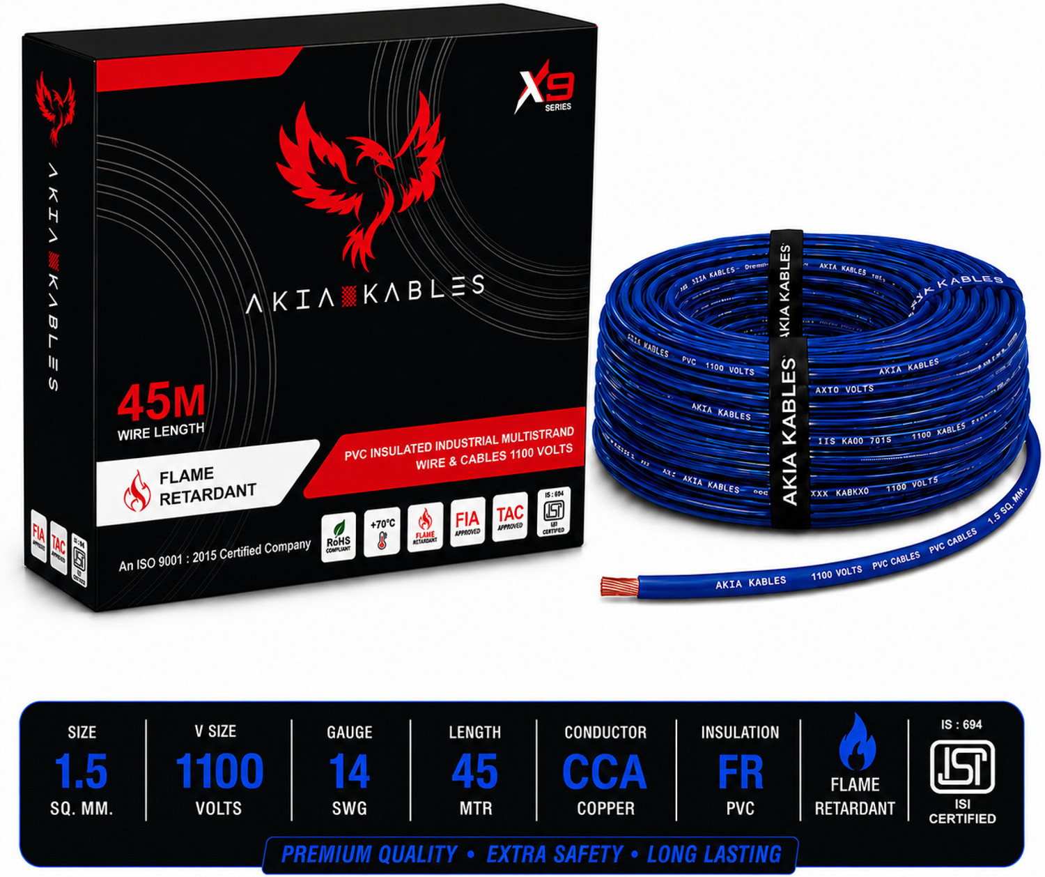Image of GrahLogy 30 Mtr 1mm copper wire Unheated, PVC Insulated, Single Core Flexible, FR Enabled 1 sq /mm Red 30 m Wire (Red)