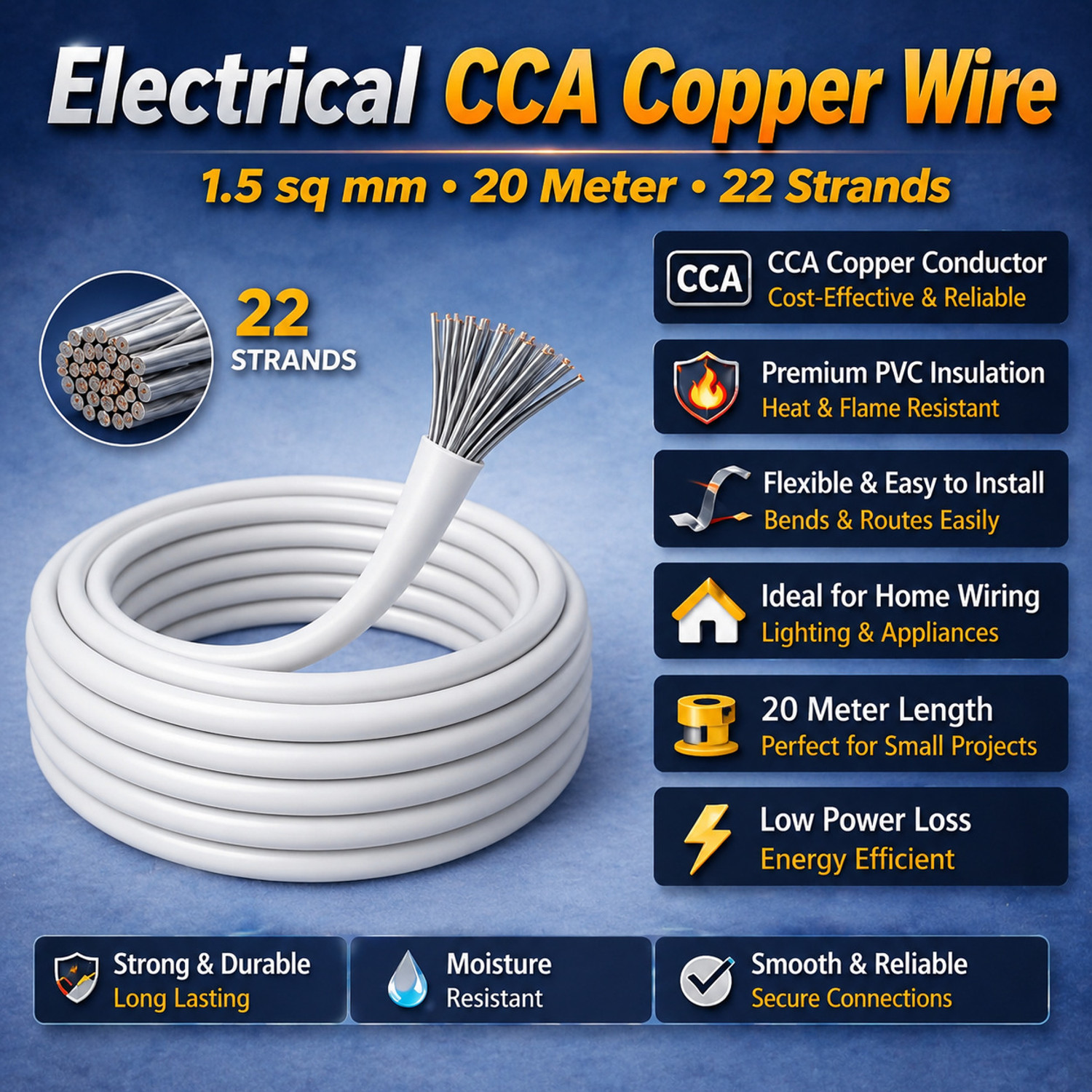 Image of GrahLogy 30 Mtr 1mm copper wire Unheated, PVC Insulated, Single Core Flexible, FR Enabled 1 sq /mm Red 30 m Wire (Red)