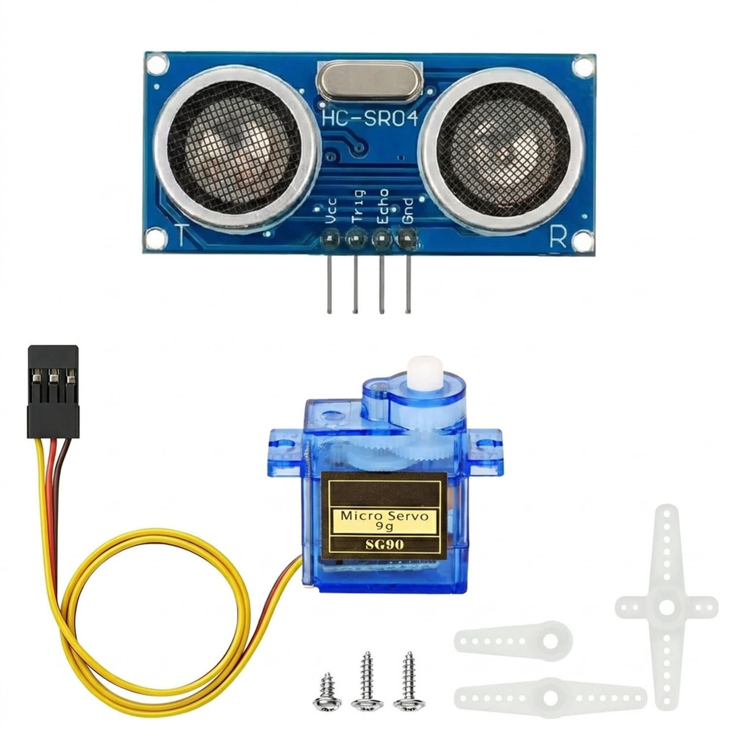 NEXT GEEK SG90 Servo Motor with HC-SR04 Ultrasonic Sensor - Image 1