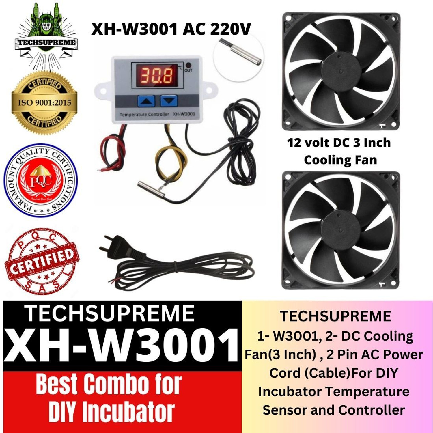 Image of ELECSYNERGY W1209 Digital Thermostat Temperature Sensor and Controller Electronic Components Electronic Hobby Kit