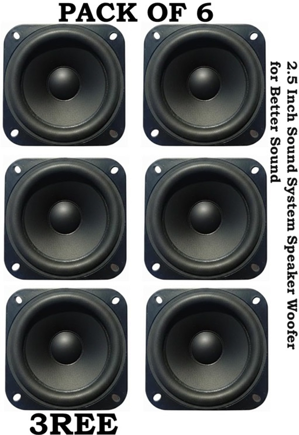 Image of 3REE HIGH QULITY 2.5 Inch Sound System Speaker Woofer for Better Sound Electronic Components Electronic Hobby Kit