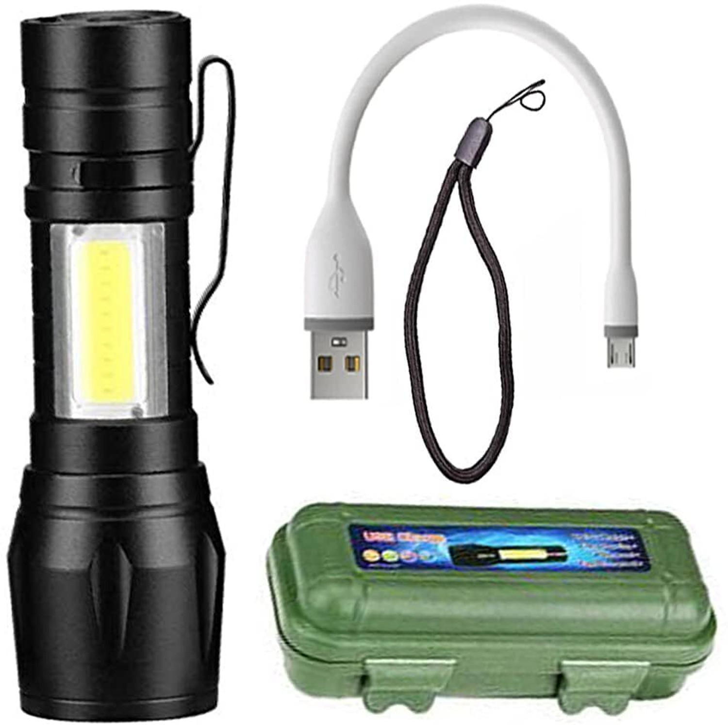 Image of MNT Sales 3 Km Long Range Torch With 200 W Bright LED ,3 Modes With Jumbo & Aluminium Body 10 hrs Torch Emergency Light (Multicolor)