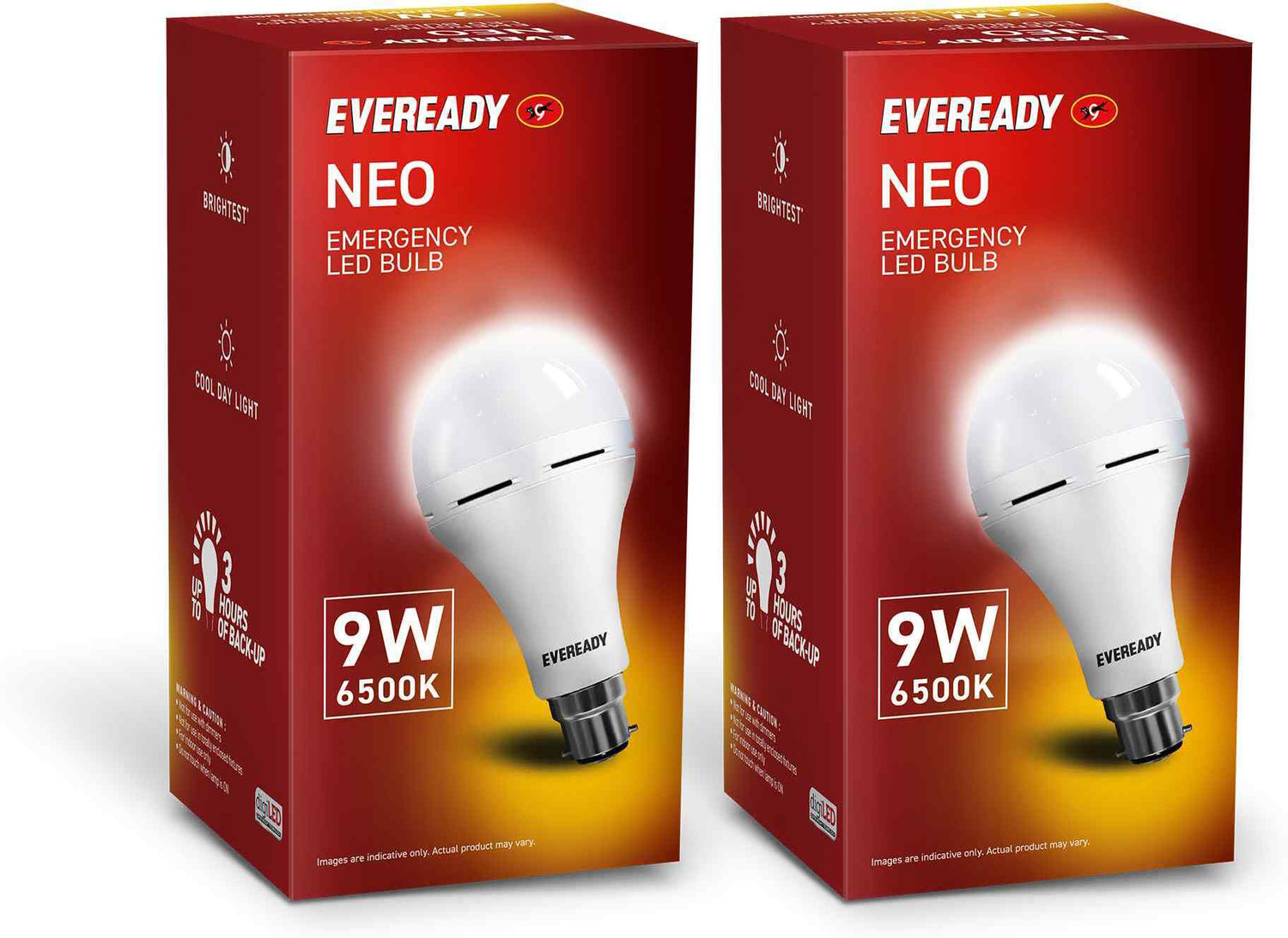 EVEREADY 9W Rechargeable Bulb Emergency Light (White) - Image 1