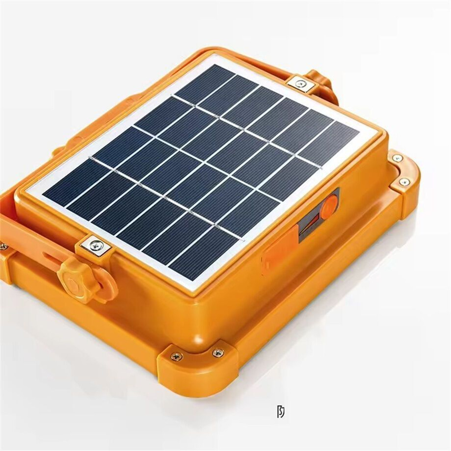 Image of omnex 100W Solar Rechargeable LED Flood Light with Handle 7 hrs Flood Lamp Emergency Light (Orange)
