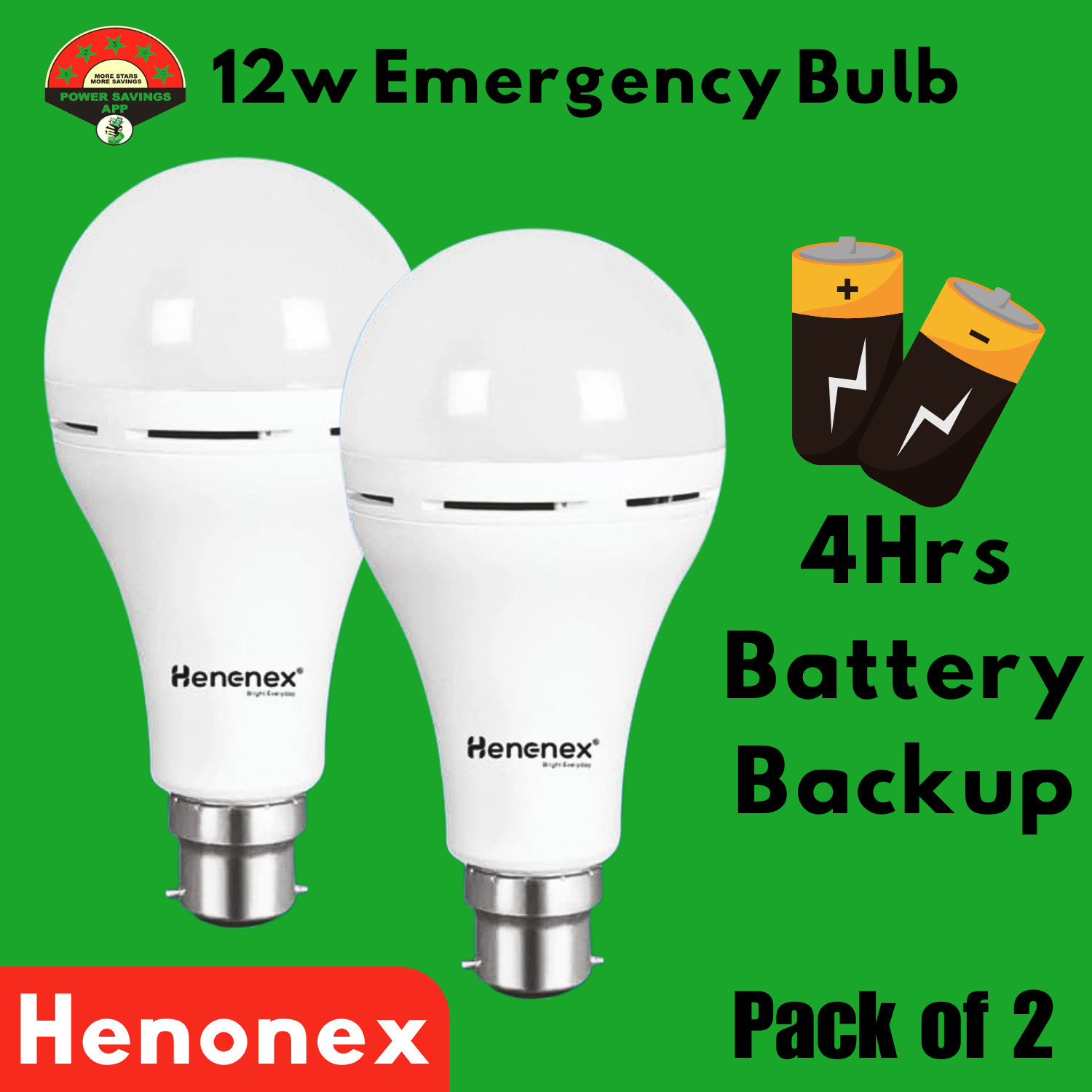 Image of ONIEXO 12W-035 4 hrs Bulb Emergency Light (White)