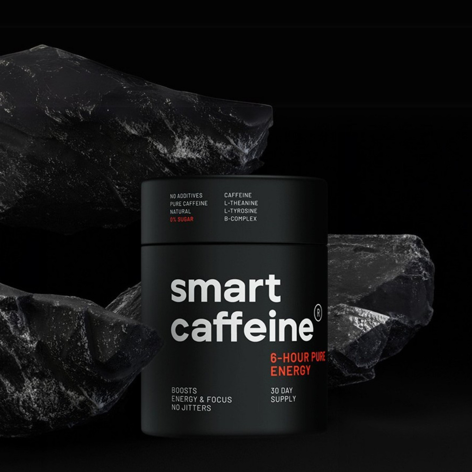 Image of SMART CAFFEINE Natural Energy & Focus Supplement with 80mg Caffeine & B-Vitamins Nutrition Drink (30x1 Sachets, strawberry Flavored)