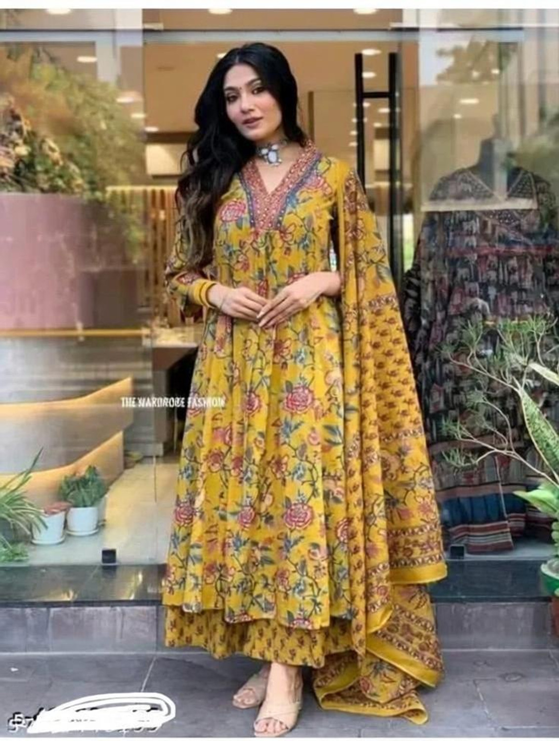 Image of Apparelia Women Viscose Rayon Kurta Pant Dupatta Set