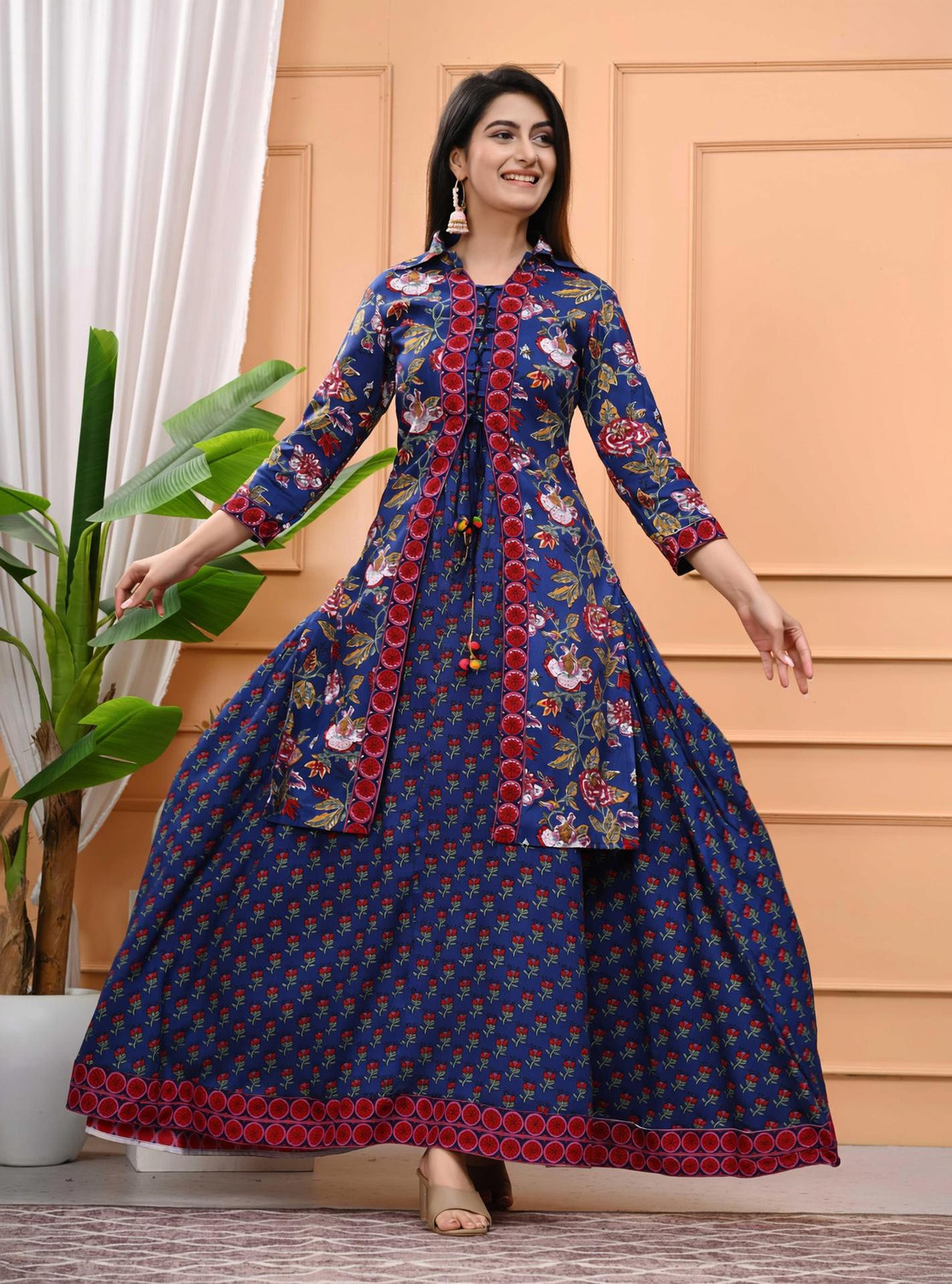 Image of River of cloth Women Viscose Rayon Kurta Pant Dupatta Set