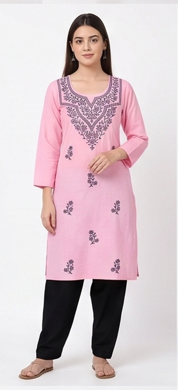 Image of SELLBOX Salwar Kurta Dupatta Solid Kurta, Sharara & Dupatta Set