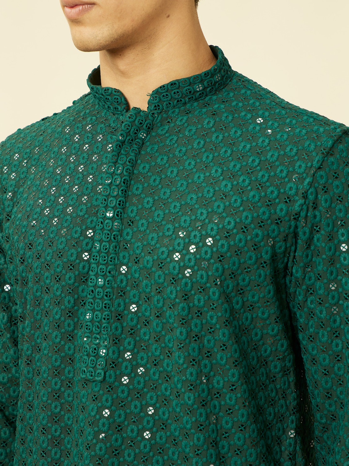 Image of MANYAVAR Men Viscose Rayon Kurta Pyjama Set
