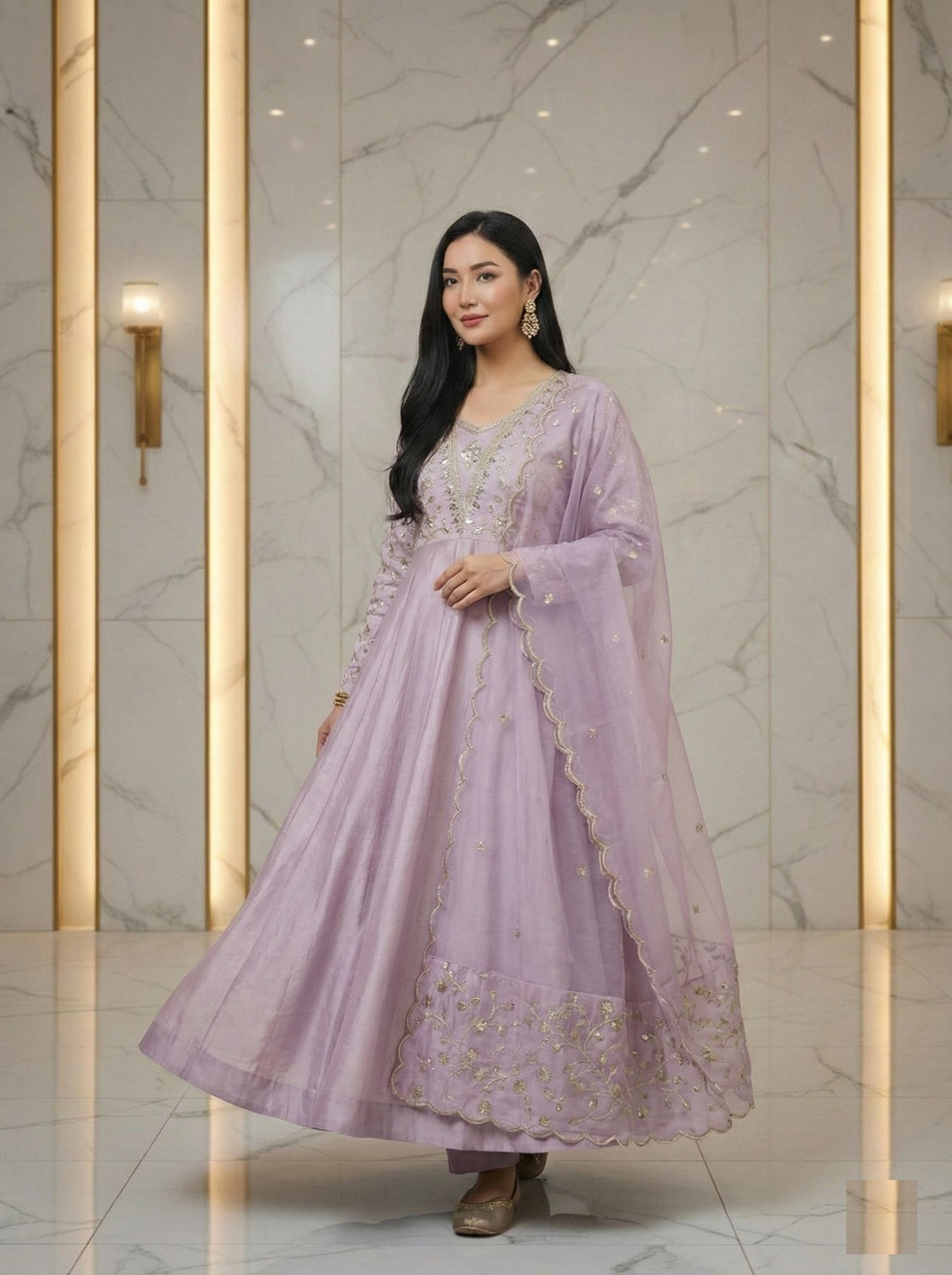 Image of KALPRANG Women Silk Blend Dupatta Set