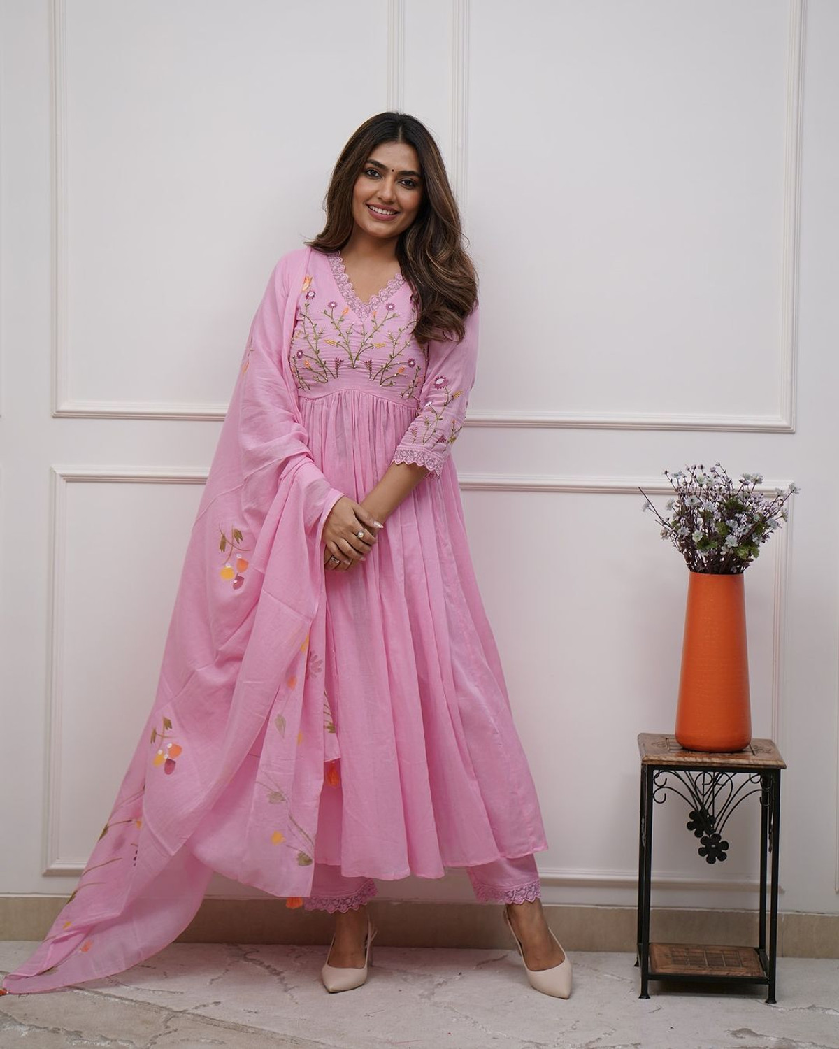Image of Anni Designer Women Viscose Rayon Kurta Pant Dupatta Set