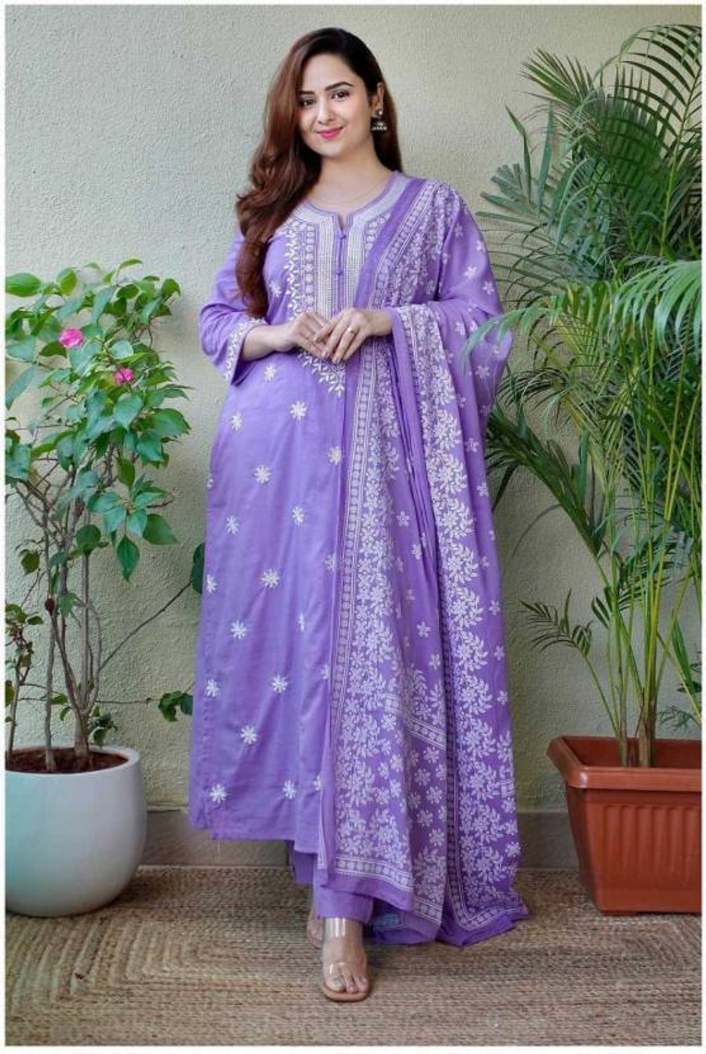 Image of Baba Kurti Women Viscose Rayon Kurta Pant Dupatta Set