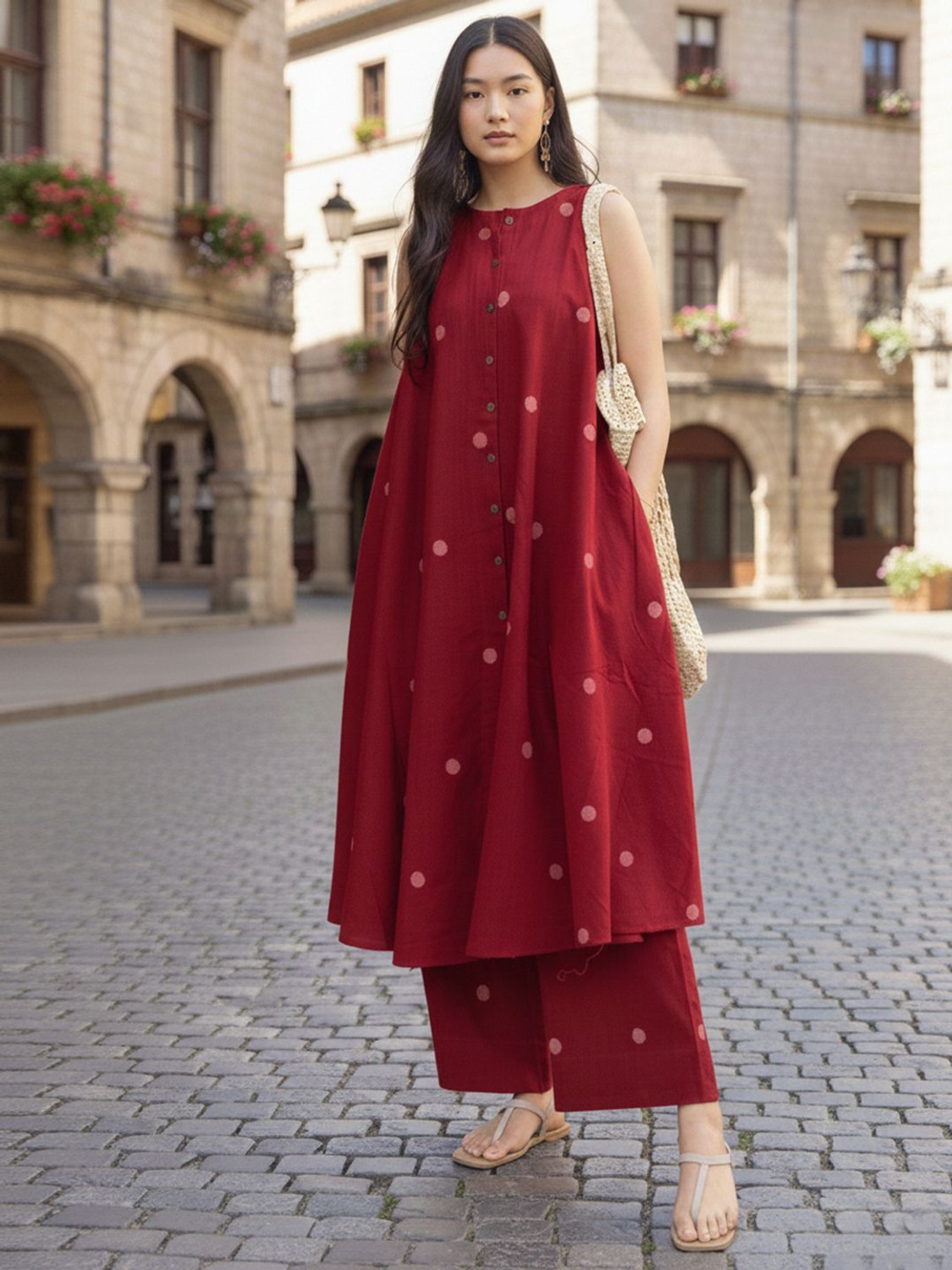 Image of Divastri Women Viscose Rayon Kurta Pant Dupatta Set