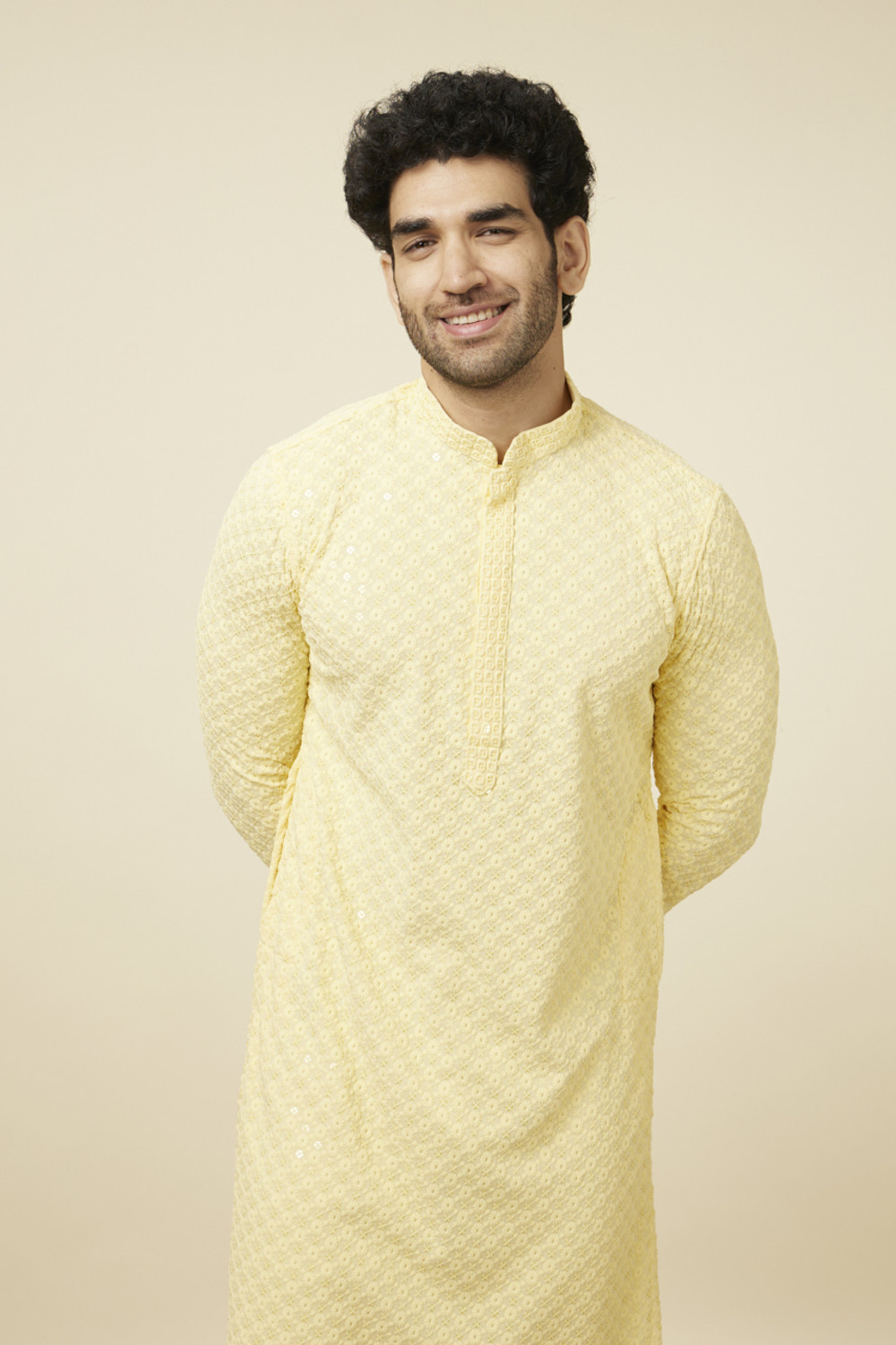 Image of MANYAVAR Men Viscose Rayon Kurta Pyjama Set