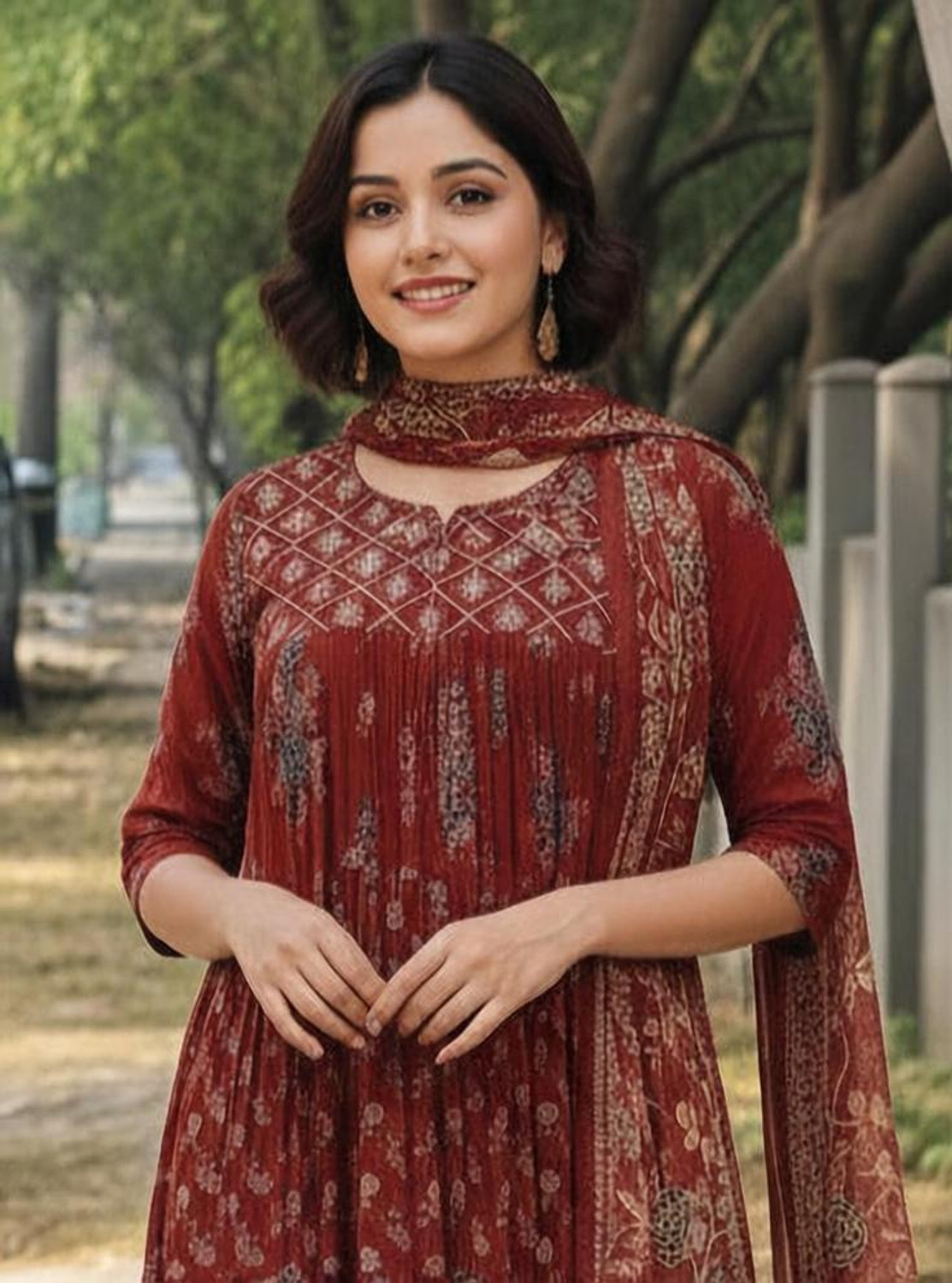 Image of Moda Rapido Women Viscose Rayon Kurta Pyjama Set