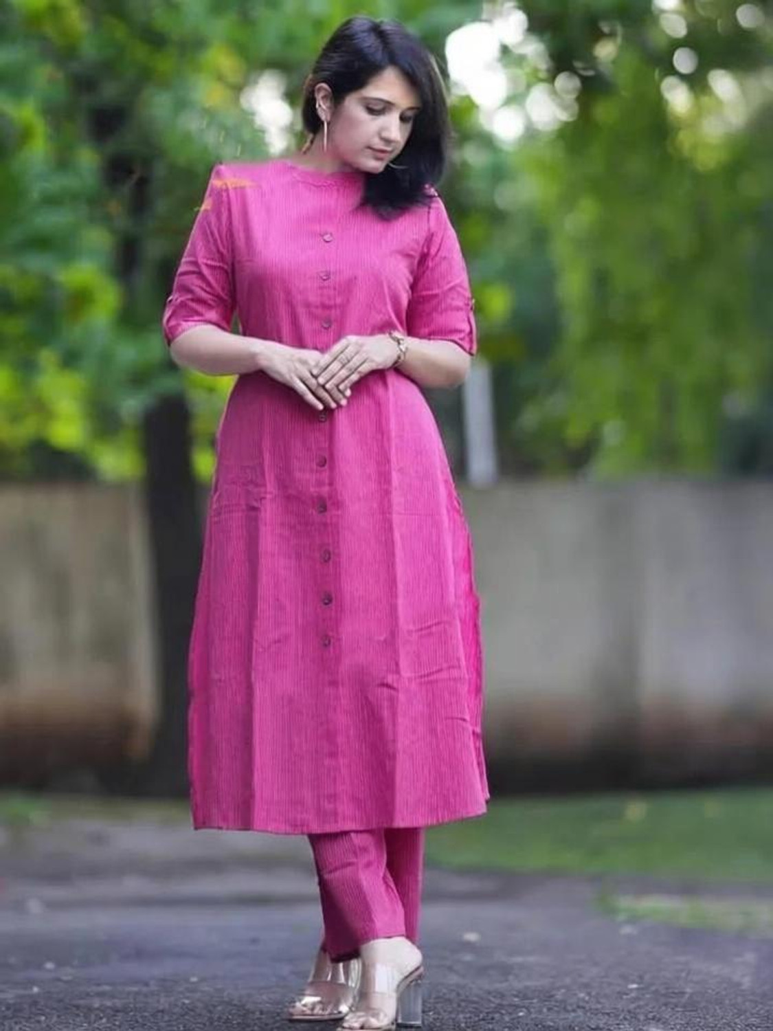 Image of FABZARI Women Viscose Rayon Kurta Pant Set