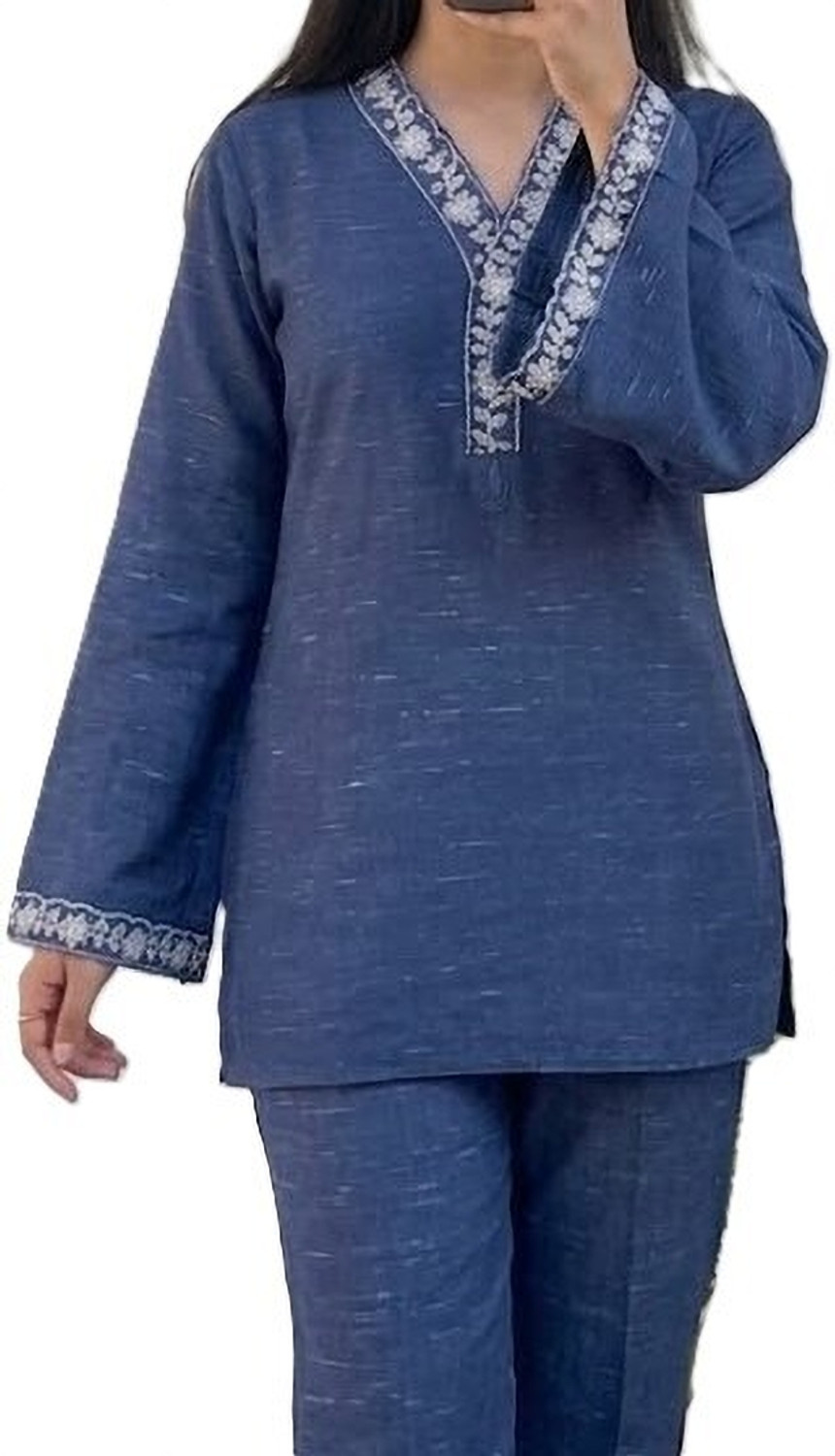 Image of Akki SHAH Women Khadi Cotton Kurti Set