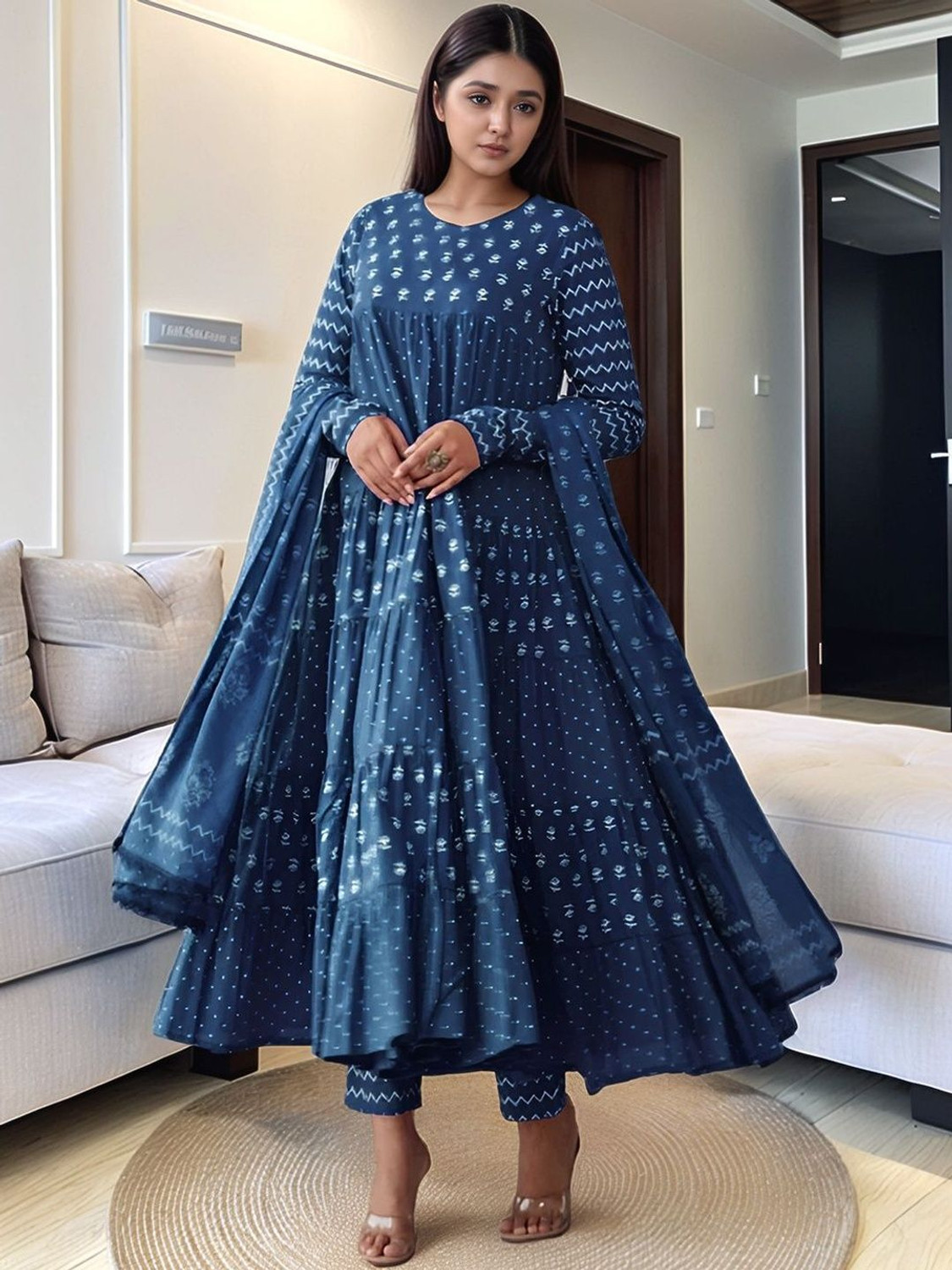 Image of Moda Rapido Women Viscose Rayon Kurta Pyjama Set