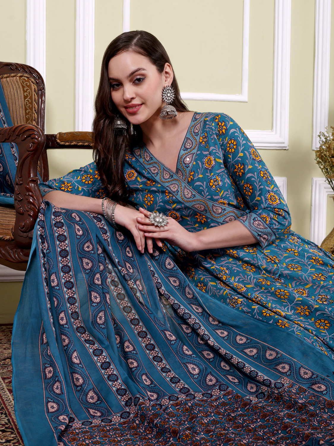Image of Moda Rapido Women Viscose Rayon Kurta Pyjama Set