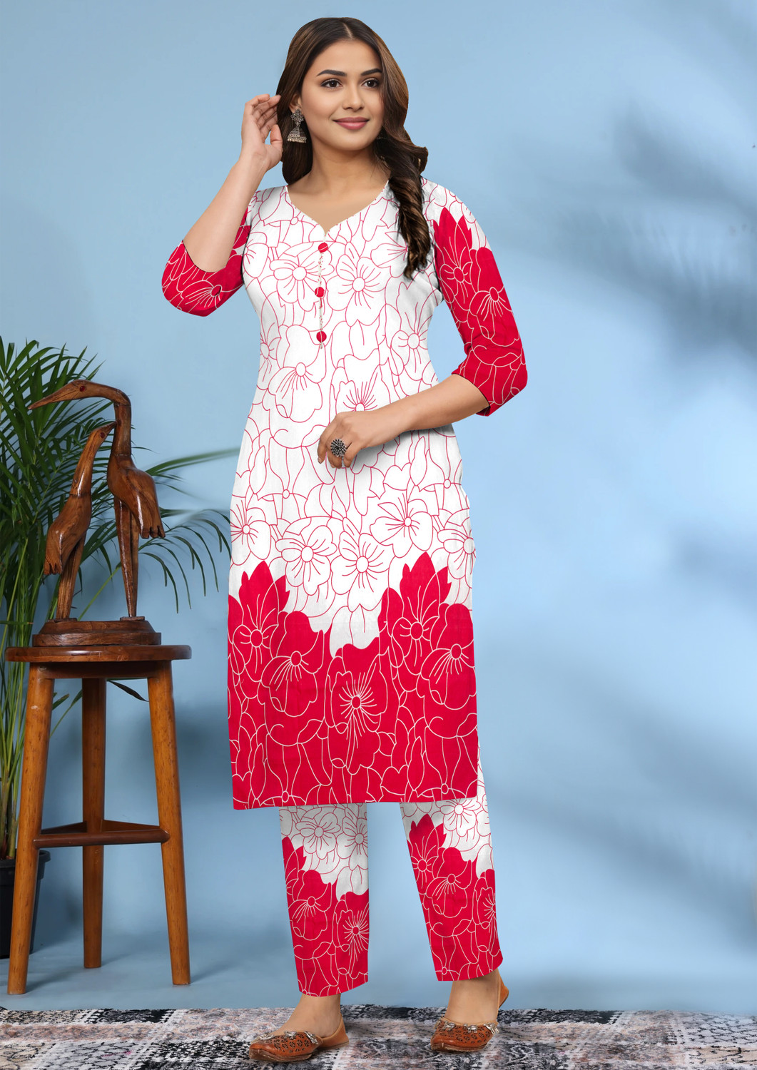 Image of KALPRANG Women Silk Blend Dupatta Set