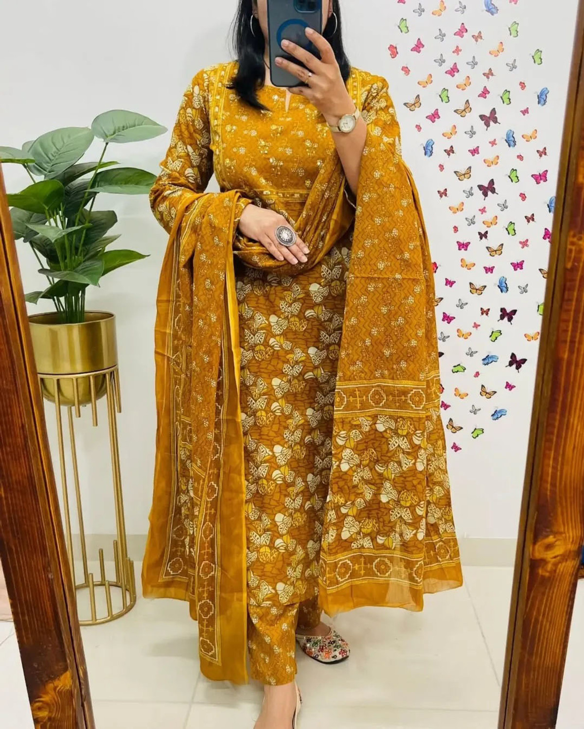 Image of Beads N Stones Women Pure Cotton Kurta Palazzo Set
