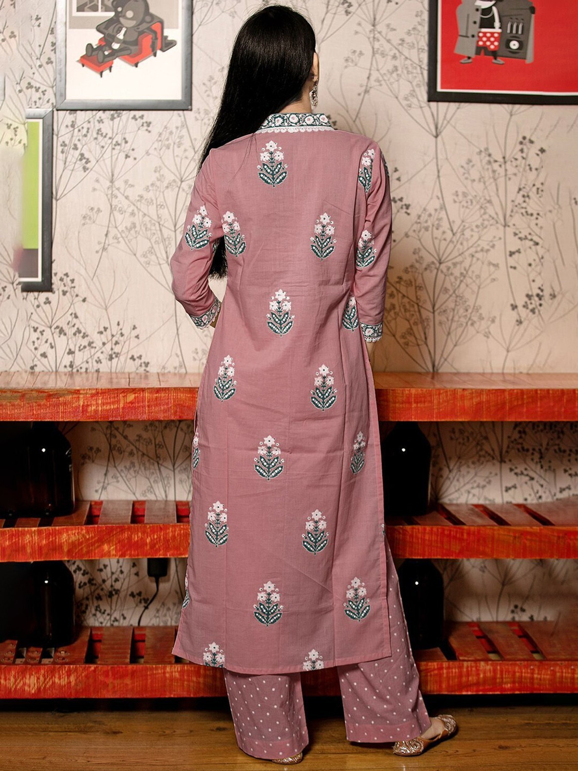Image of YAGNIK FASHION Women Viscose Rayon Kurti Pant Attached Dupatta Set