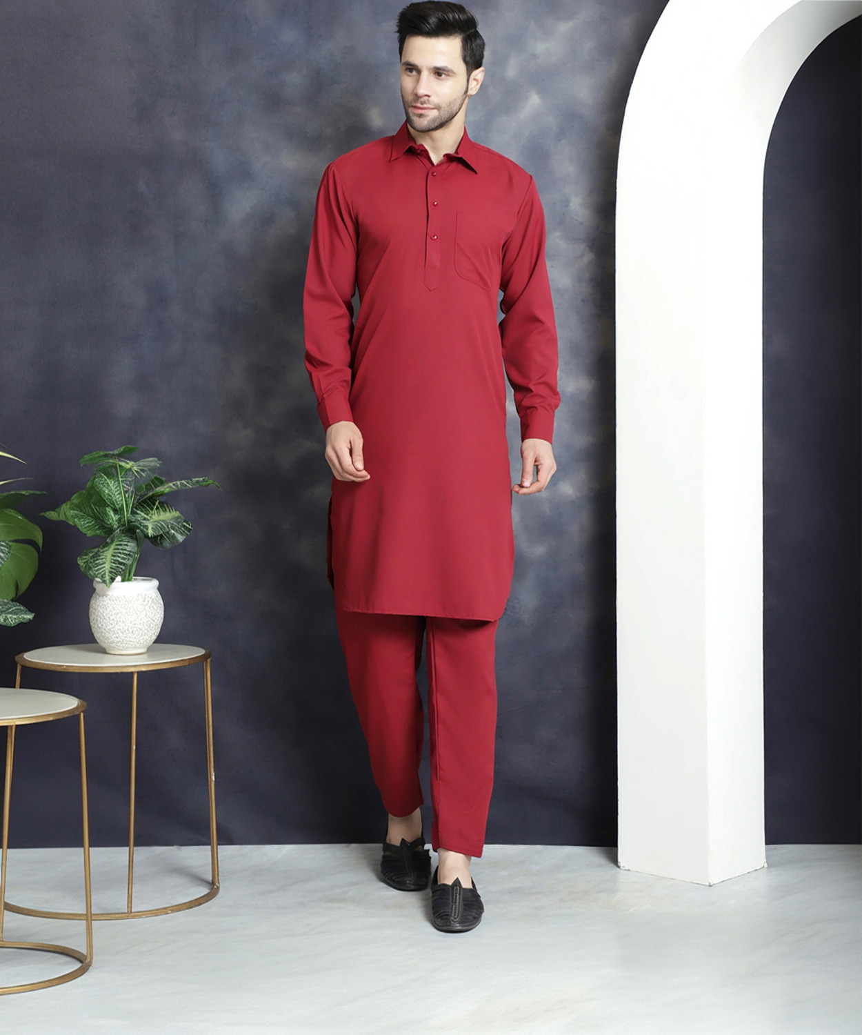 Image of Jompers Men Viscose Rayon Kurta Pyjama Set
