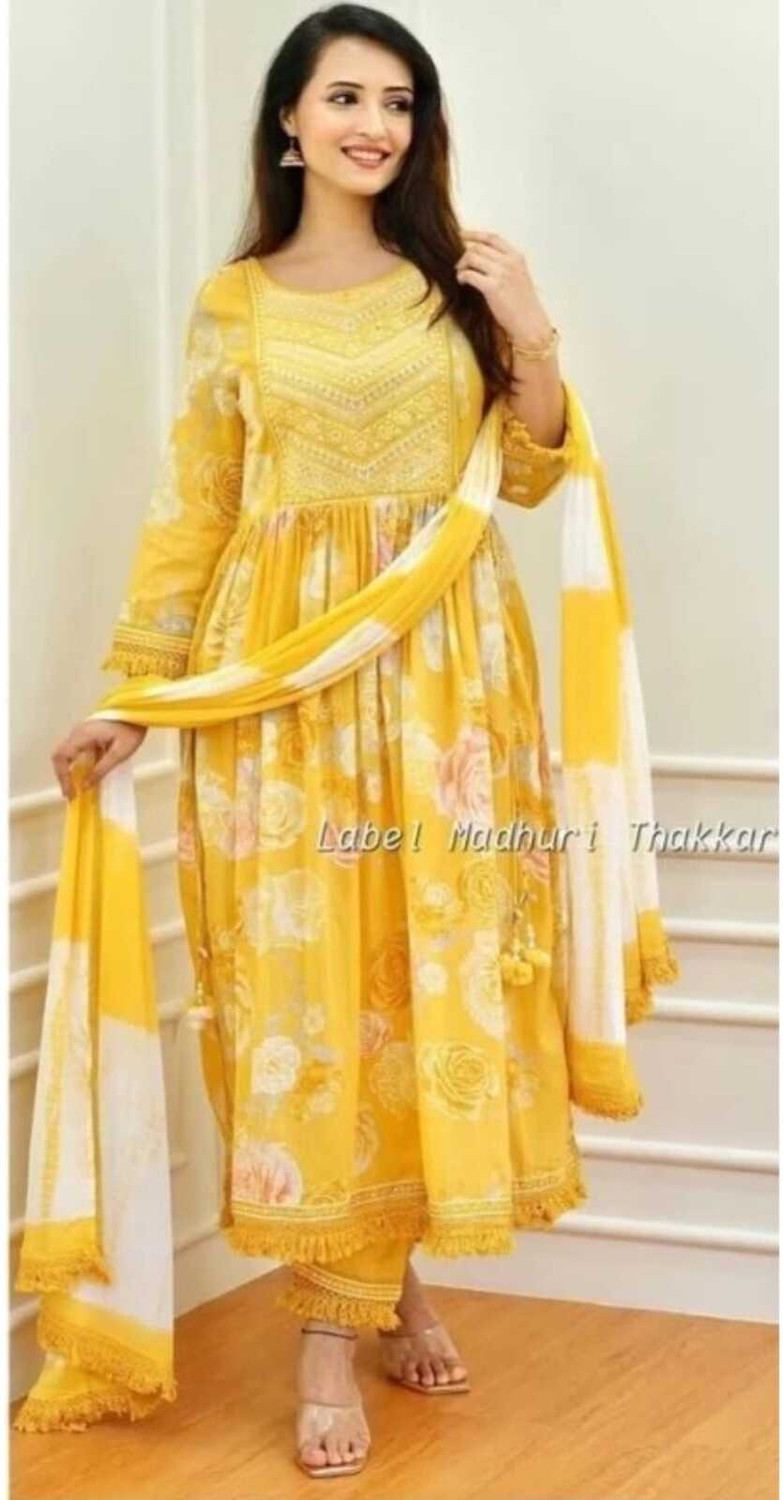 Image of PRAYOSHA FASHION Women Pure Cotton Kurta Palazzo Set