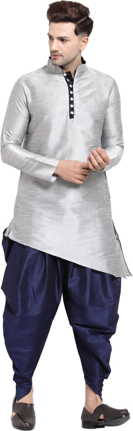 Image of OS Jeans Men Cotton Blend Kurta Dhoti Pant Set