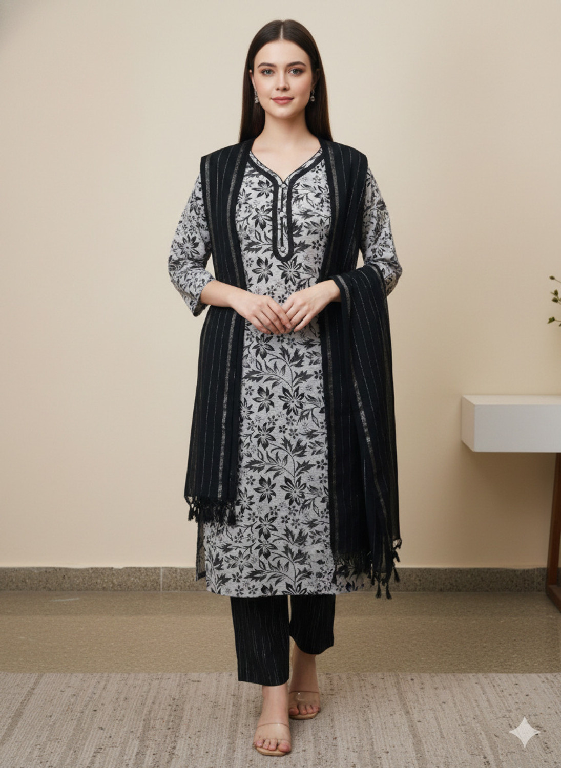 Image of Akki SHAH Women Khadi Cotton Kurti Set