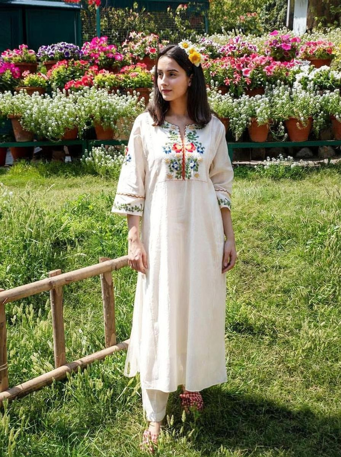 Image of YAGNIK FASHION Women Viscose Rayon Kurti Pant Attached Dupatta Set