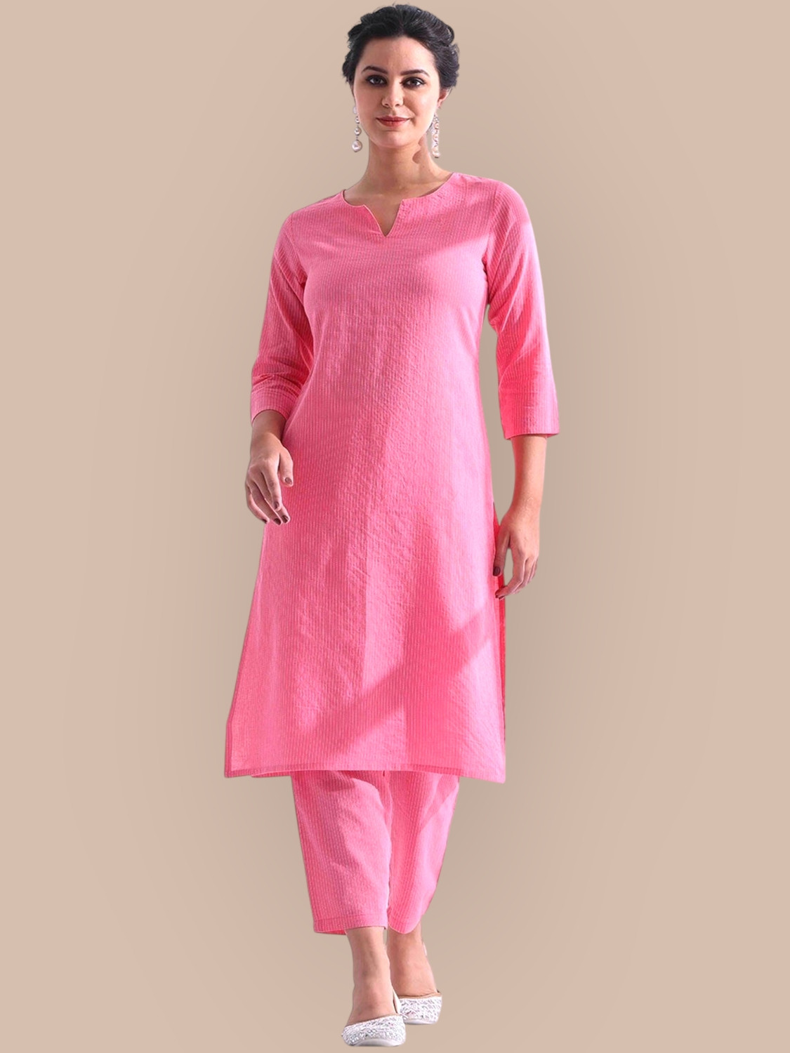 Image of FABZARI Women Viscose Rayon Kurta Pant Set