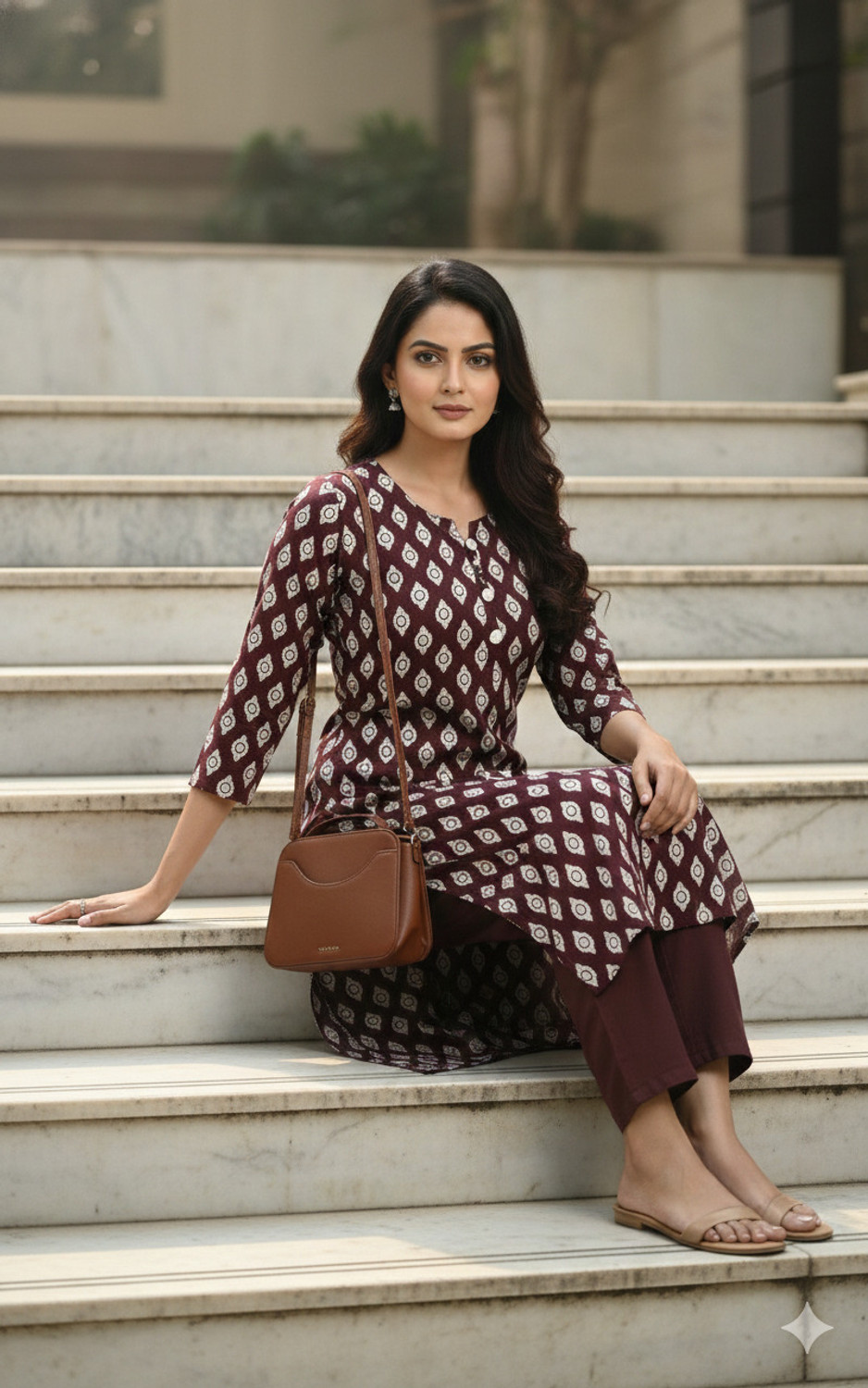 Image of Akki SHAH Women Khadi Cotton Kurti Set