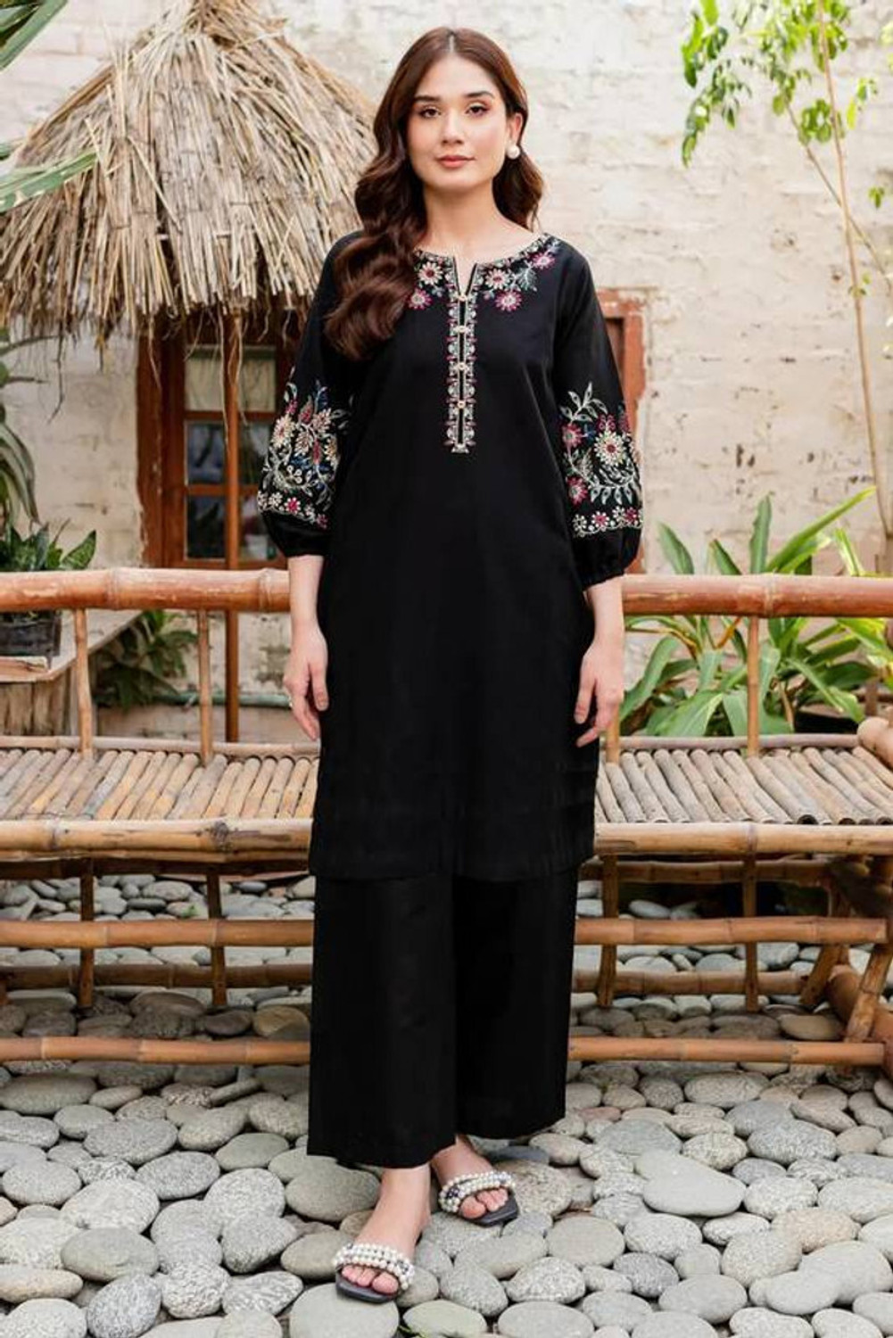 Image of MAA SHAKTI ENTERPRISE SHREE VASTRA Self Design Kurta, Trouser /Pant & Dupatta Set