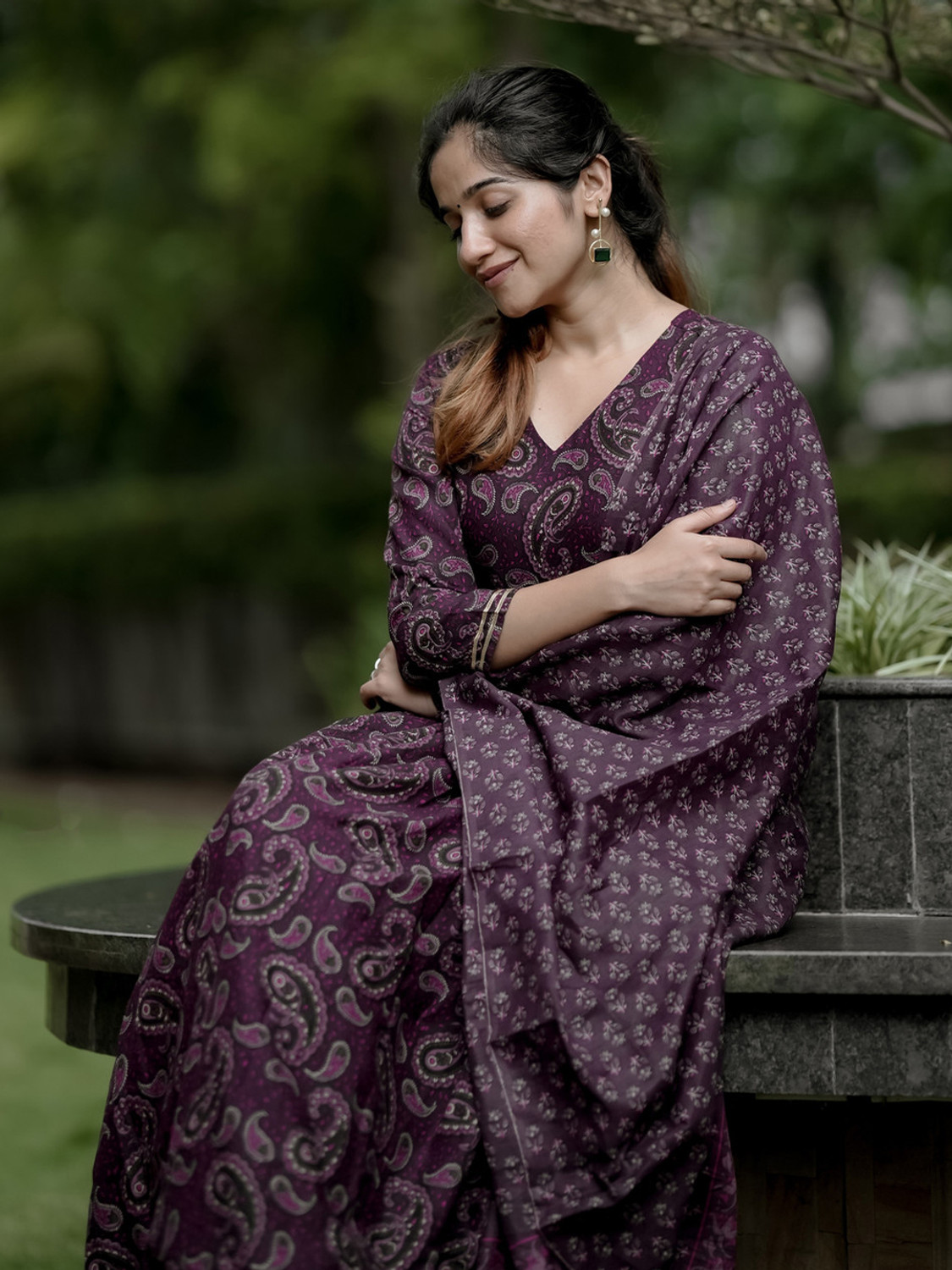 Image of KalyaniiFashion Women Cotton Rayon Kurta Pant Dupatta Set
