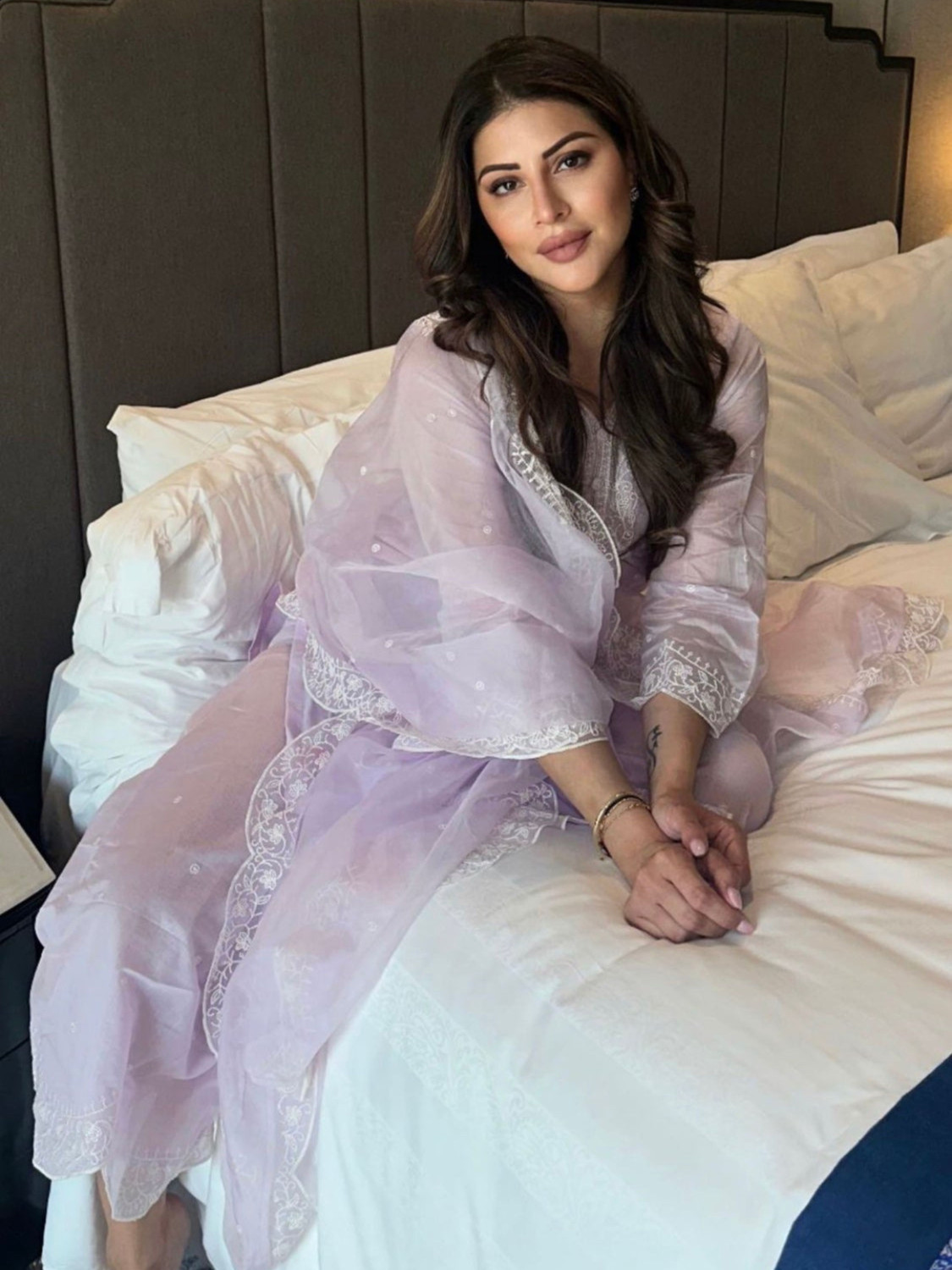 Image of SHISHKALA Women Silk Blend Kurta Sharara Dupatta Set