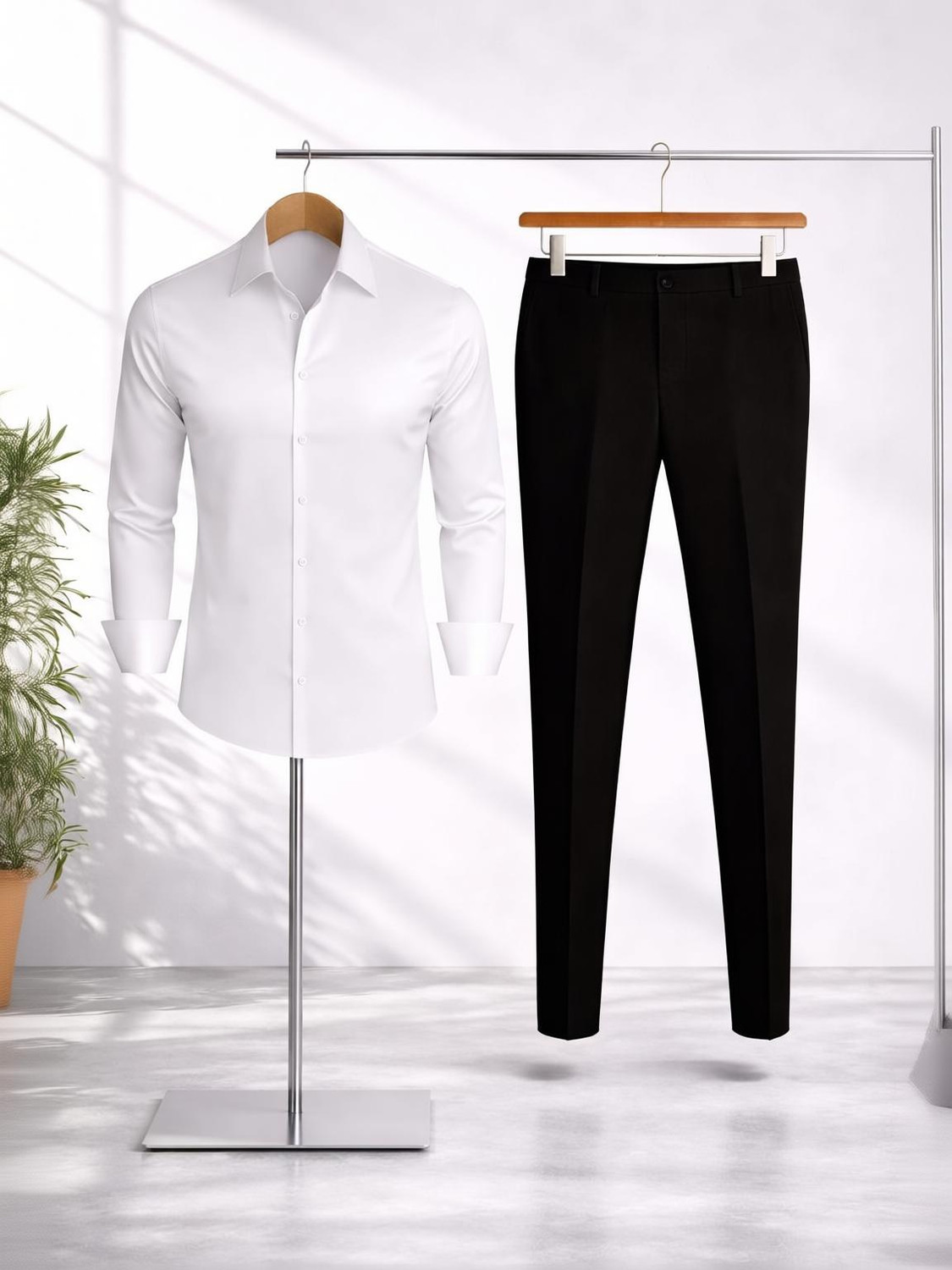 TorontoCN Men Satin Shirt Pant Set - Image 1
