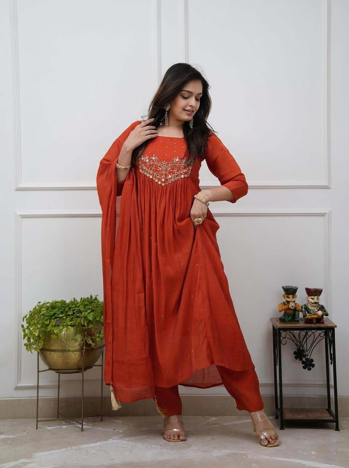 Image of Style Jaipur Women Pure Cotton Kurta Pant Dupatta Set