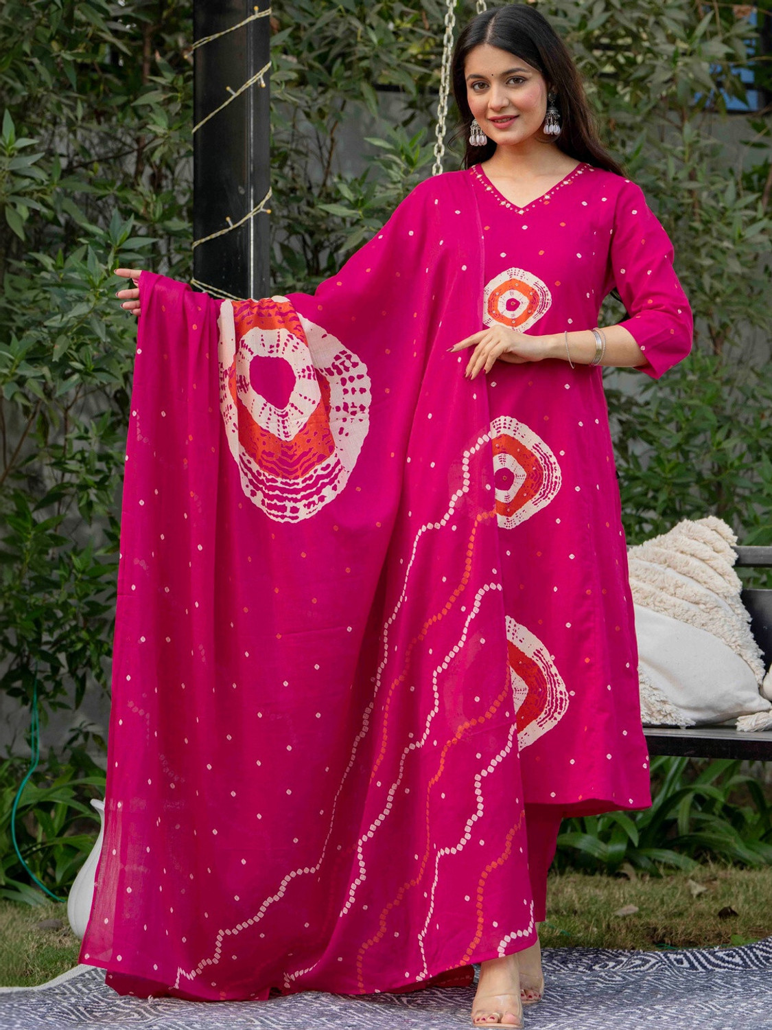 Image of Ajay creation Women Pure Cotton Kurti Palazzo Set