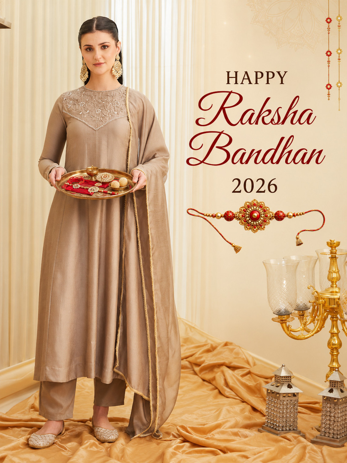 Image of MOKOSH Women Pure Cotton Kurta Sharara Dupatta Set