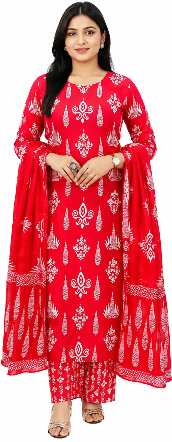Image of FABZARI Women Viscose Rayon Kurta Pant Set