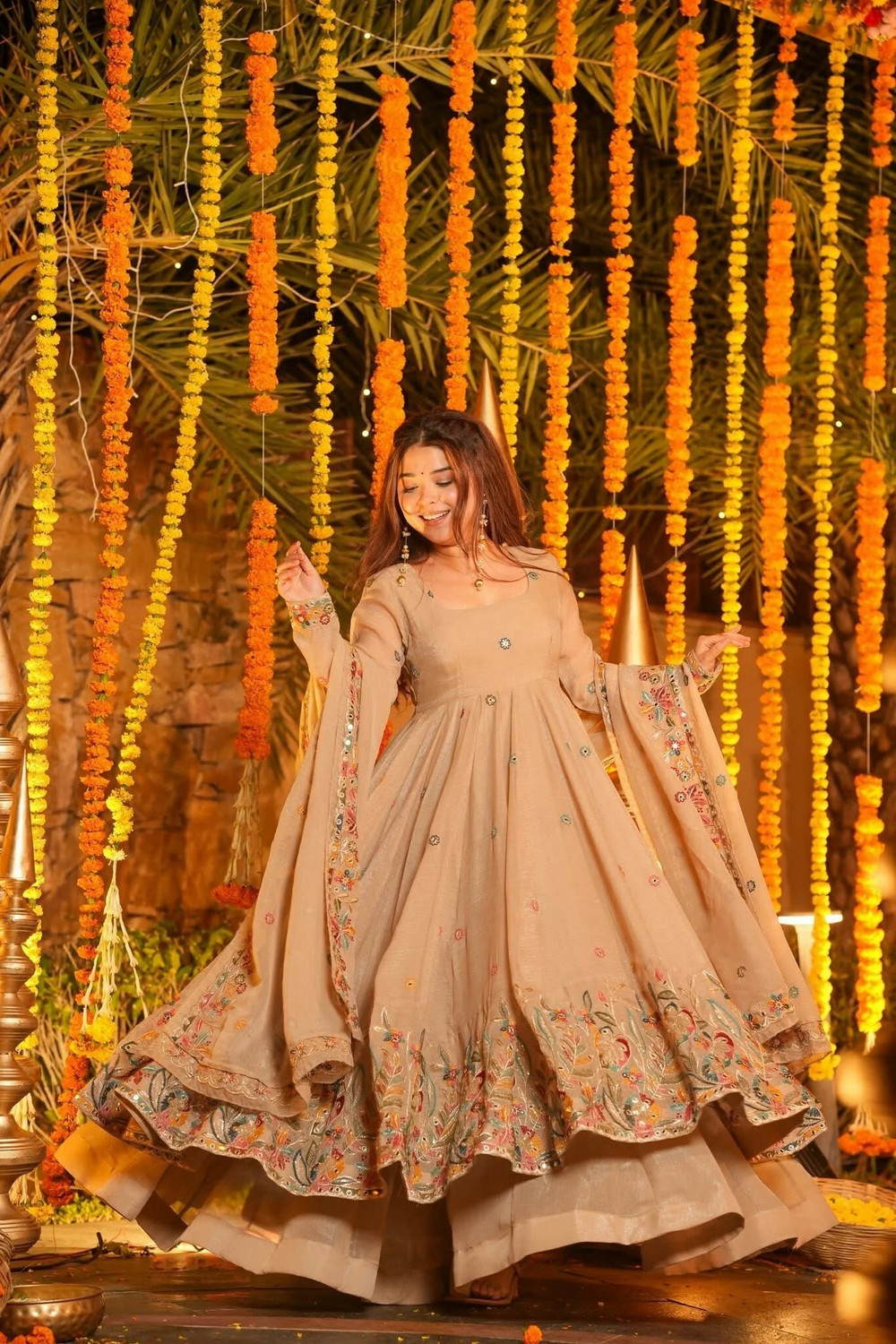 Dresser Women Silk Blend Kurta Palazzo Dupatta Set - Image 1