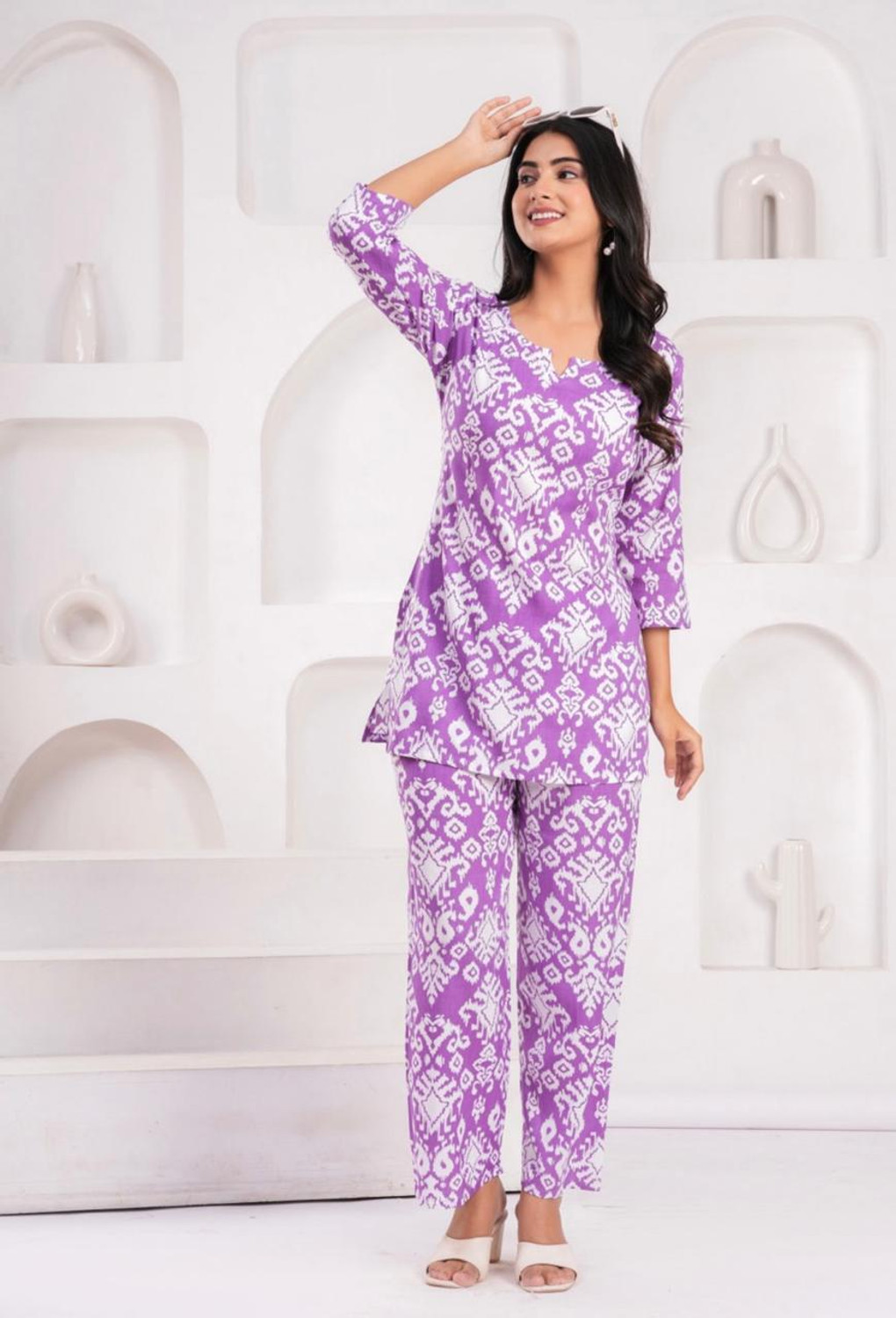 Image of Akki SHAH Women Khadi Cotton Kurti Set