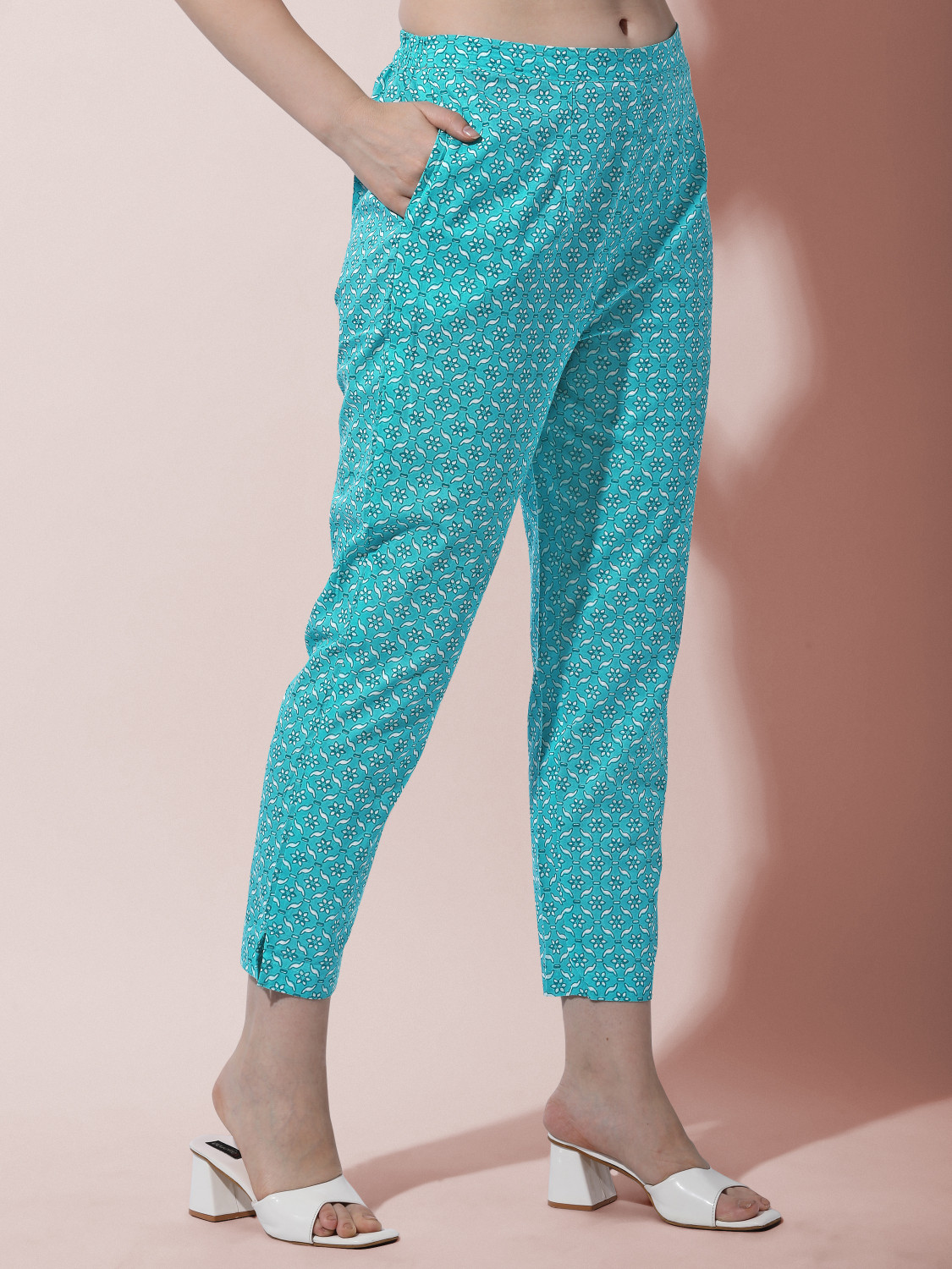 Image of MIRCHI FASHION Women Pure Cotton Kurta Pant Dupatta Set