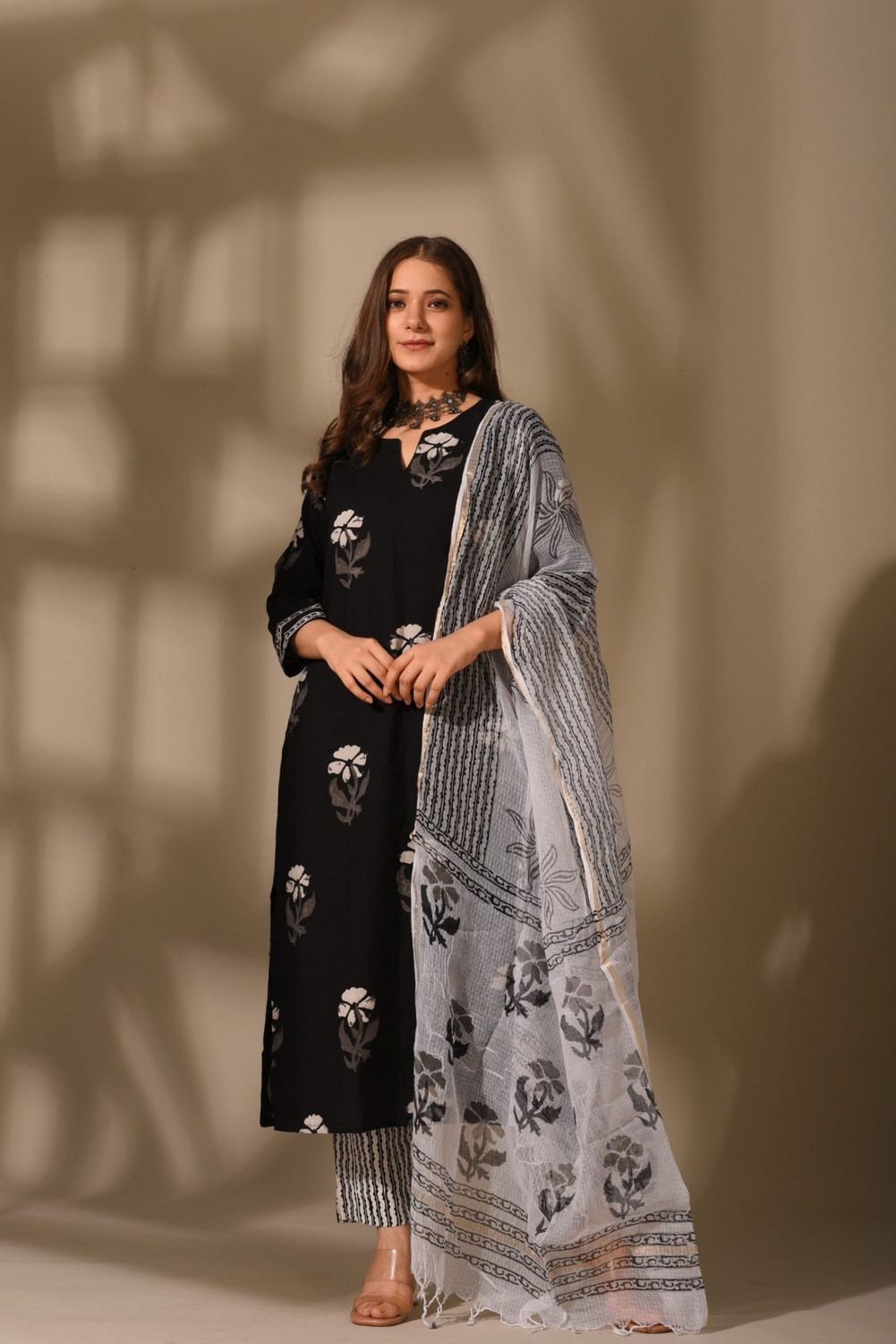 Image of Meetara Creation DEEPIKA Printed Kurta, Palazzo & Dupatta Set