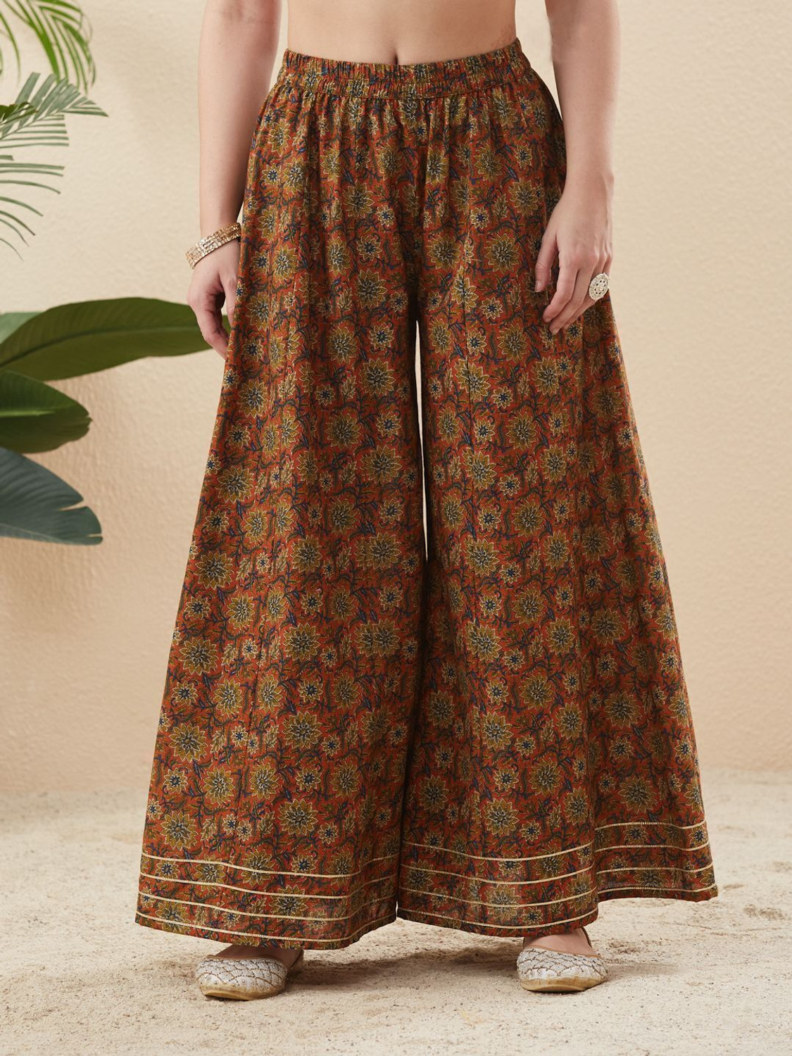 Image of MOKOSH Women Pure Cotton Kurta Sharara Dupatta Set