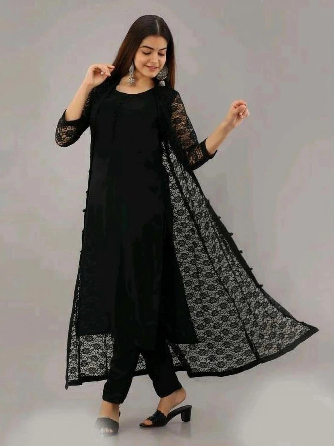 Image of River of cloth Women Viscose Rayon Kurta Pant Dupatta Set