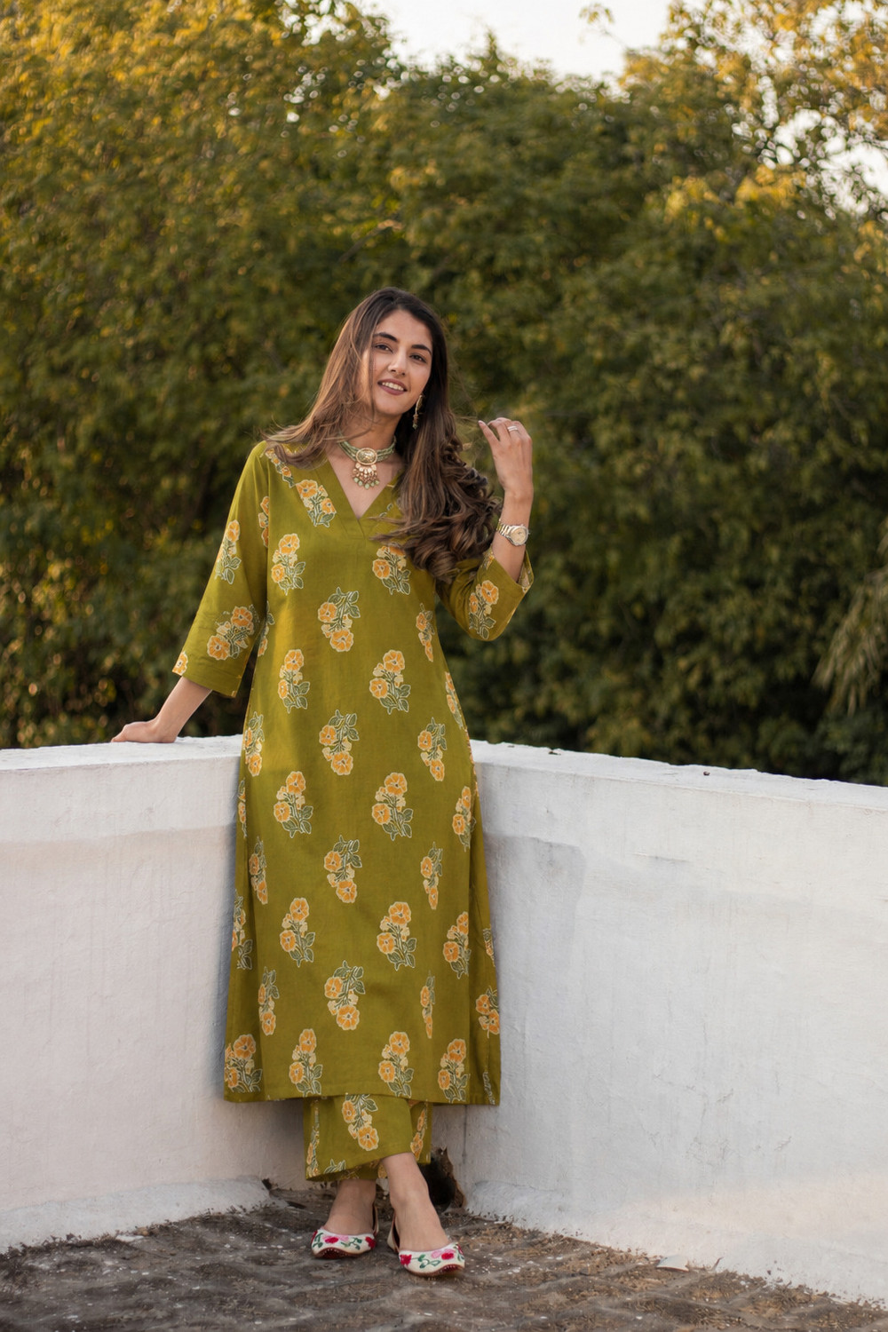 Image of Shyomeera Women Pure Cotton Kurta Palazzo Set